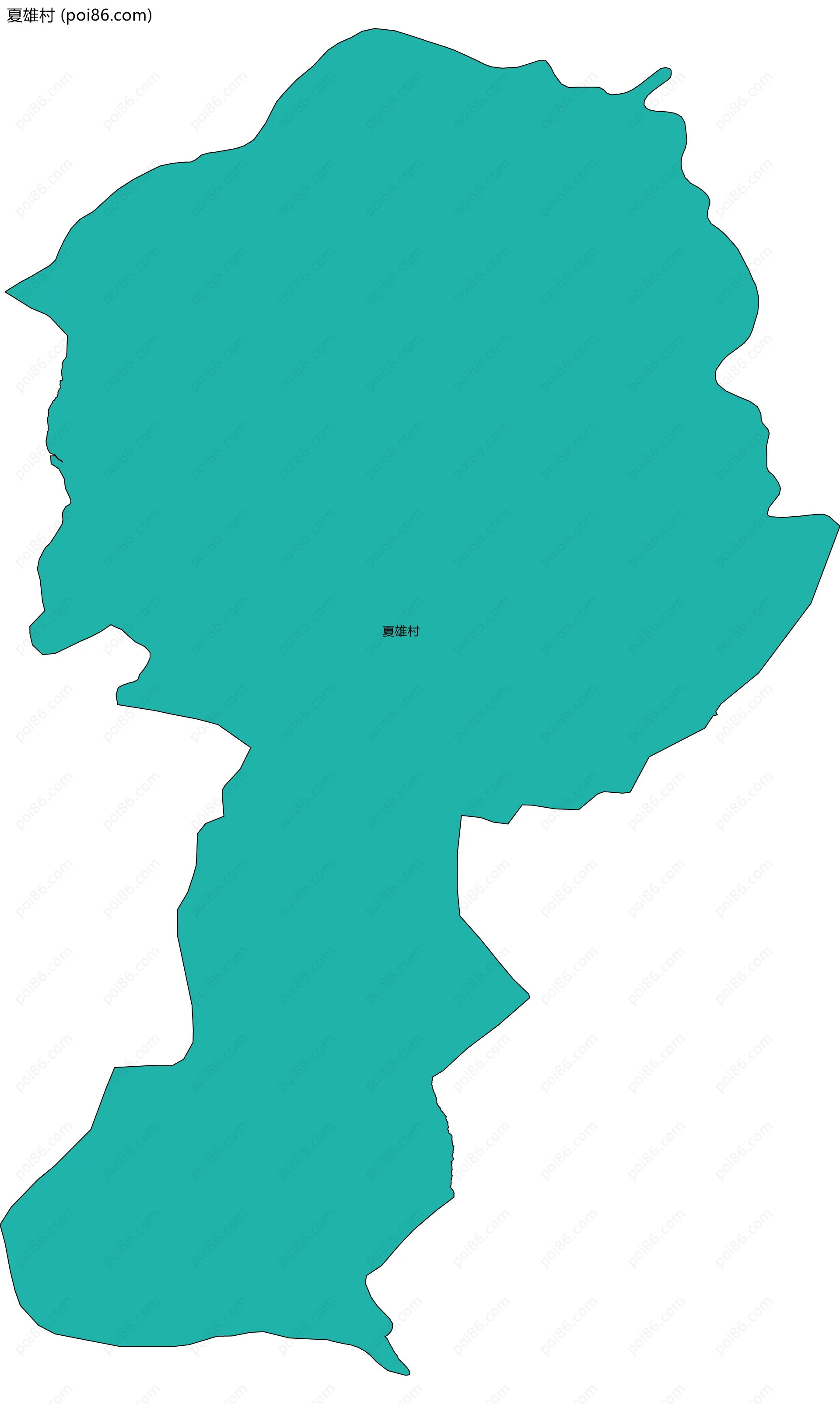 夏雄村边界地图