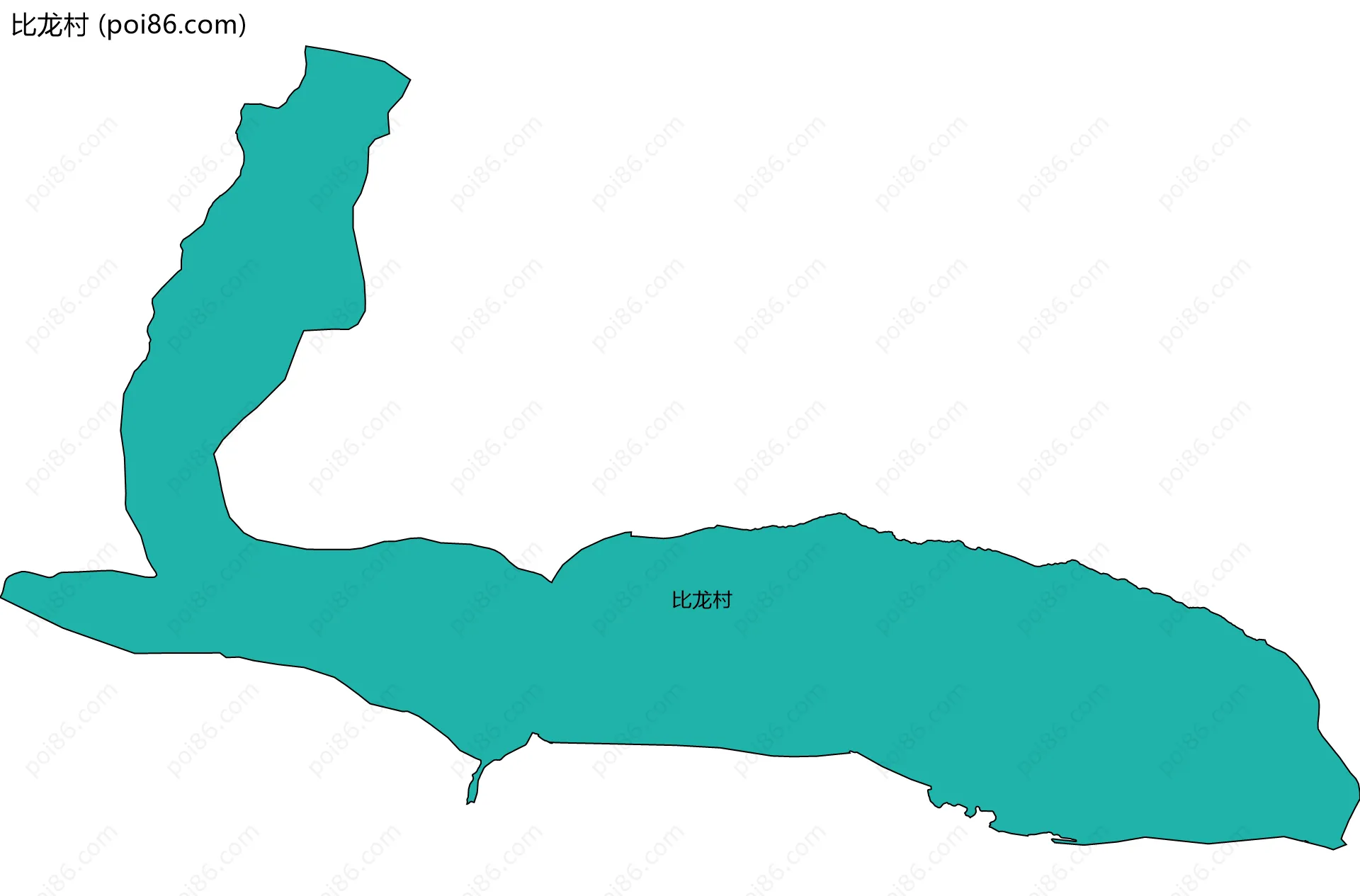 比龙村边界地图