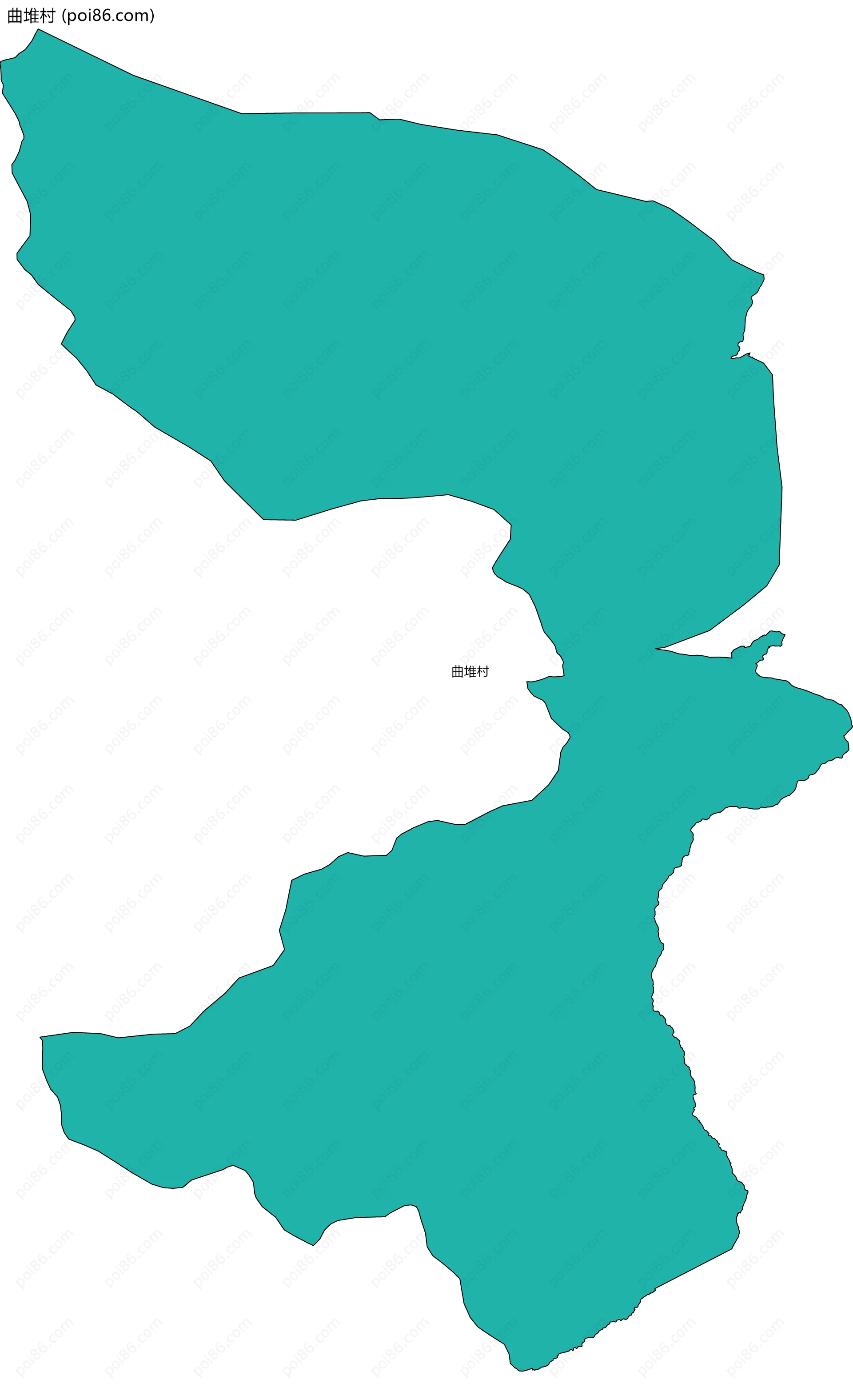 曲堆村边界地图