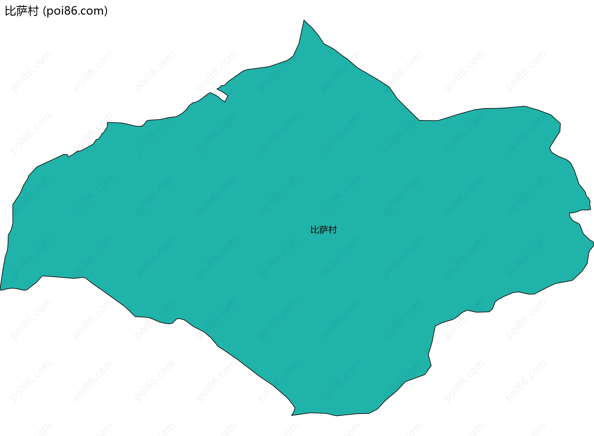 比萨村边界地图