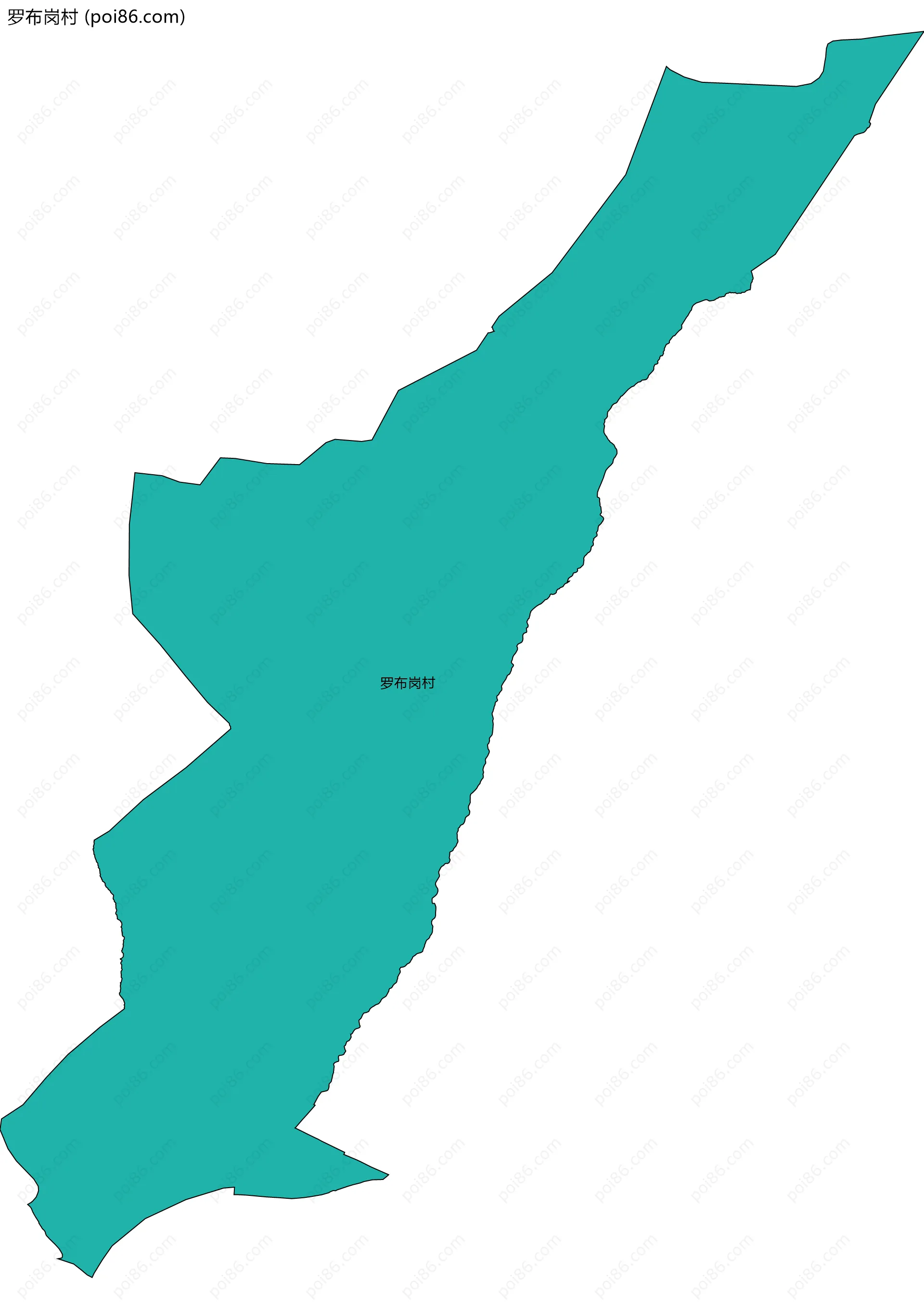 罗布岗村边界地图