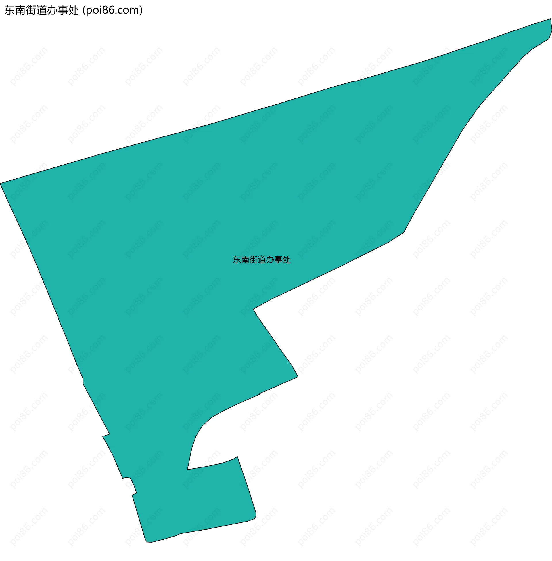 东南街道办事处边界地图