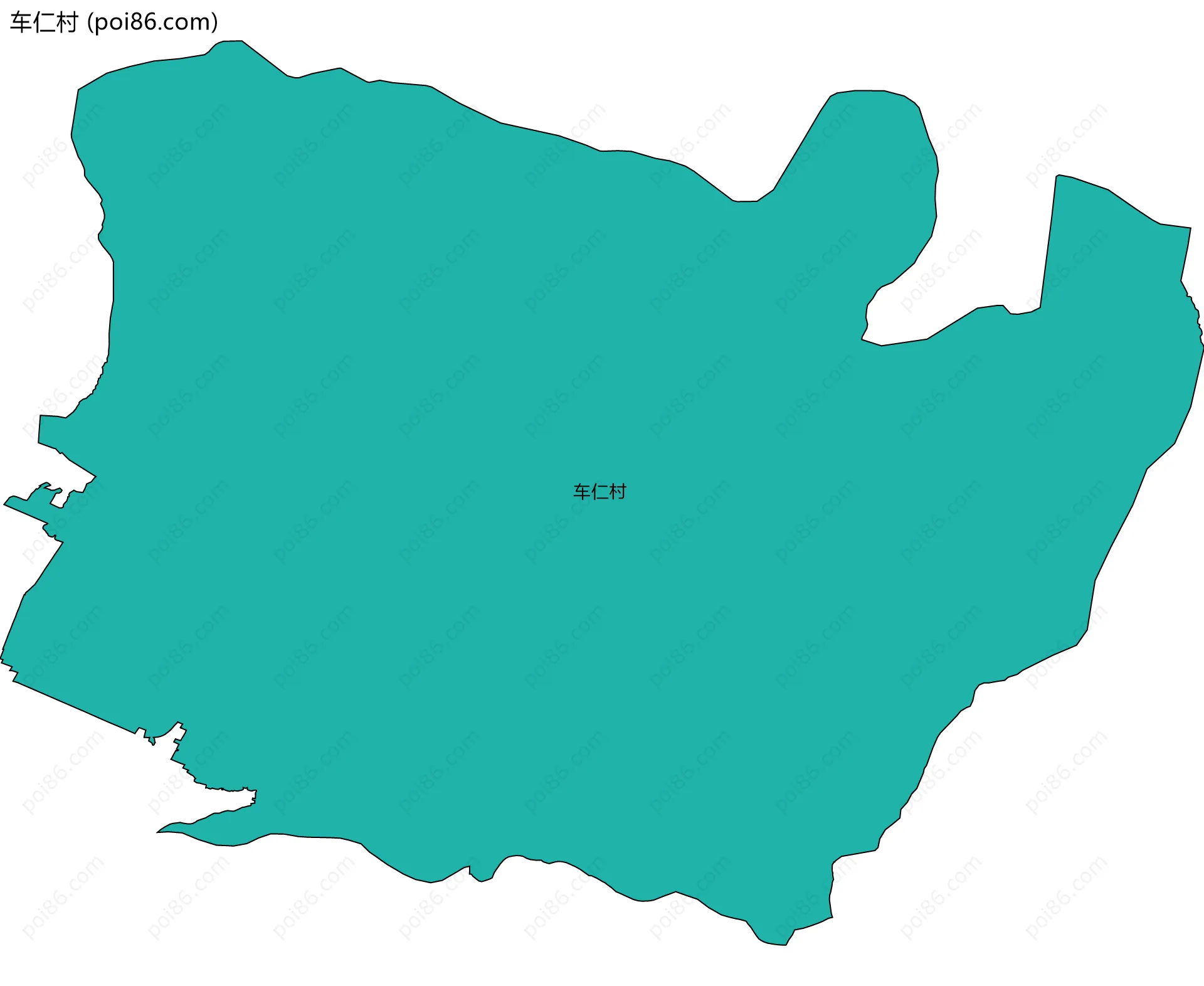 车仁村边界地图