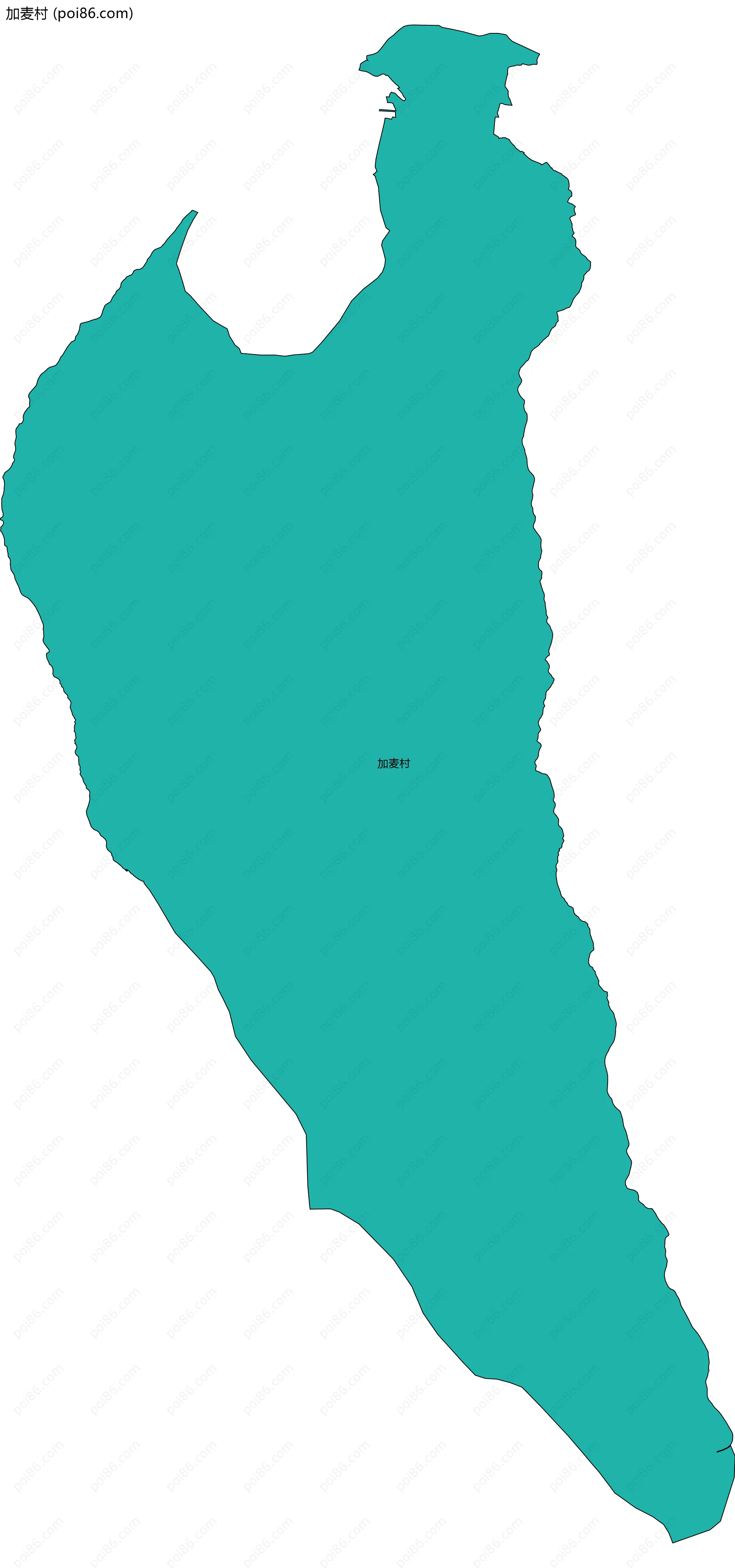 加麦村边界地图