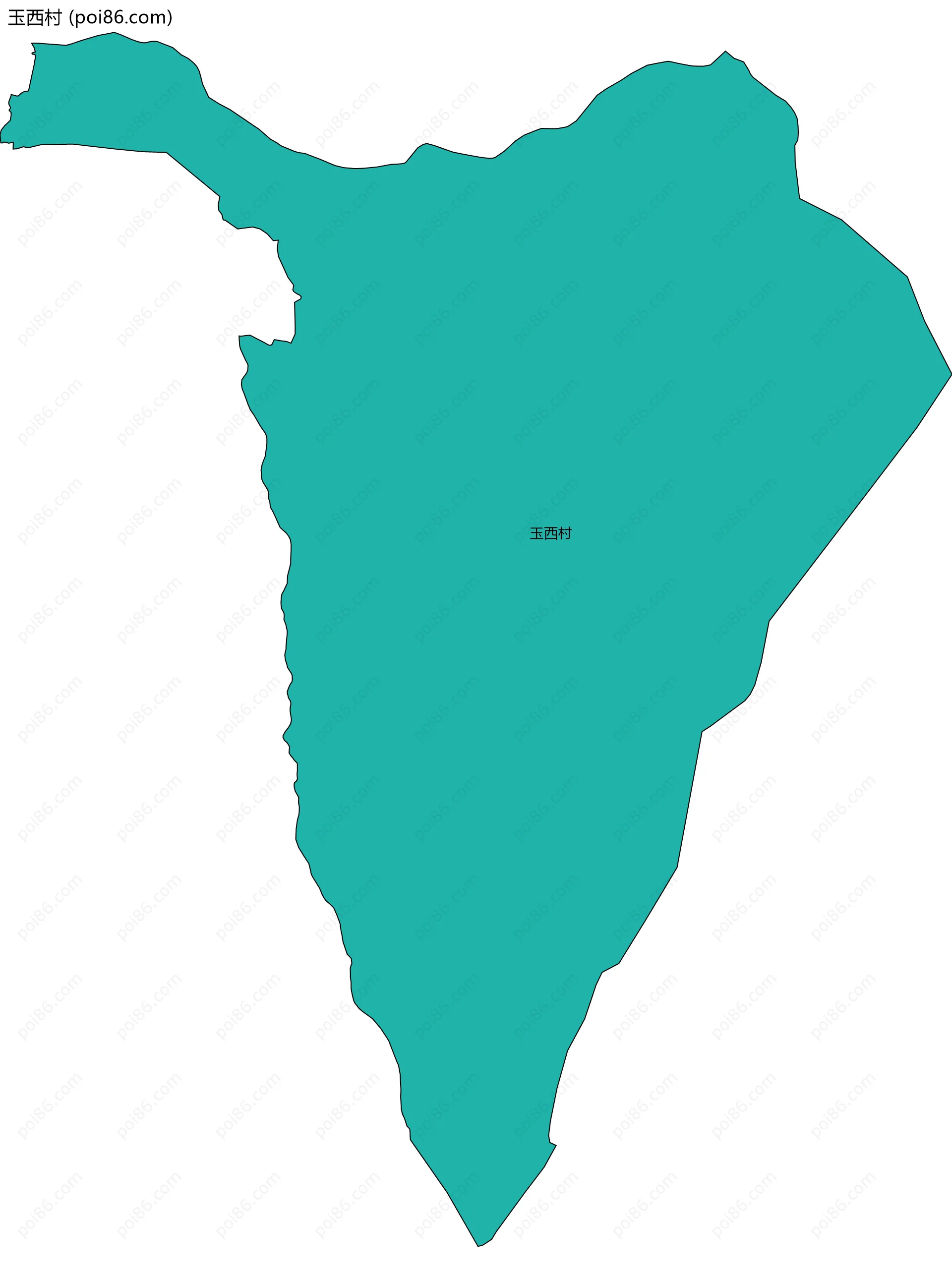 玉西村边界地图