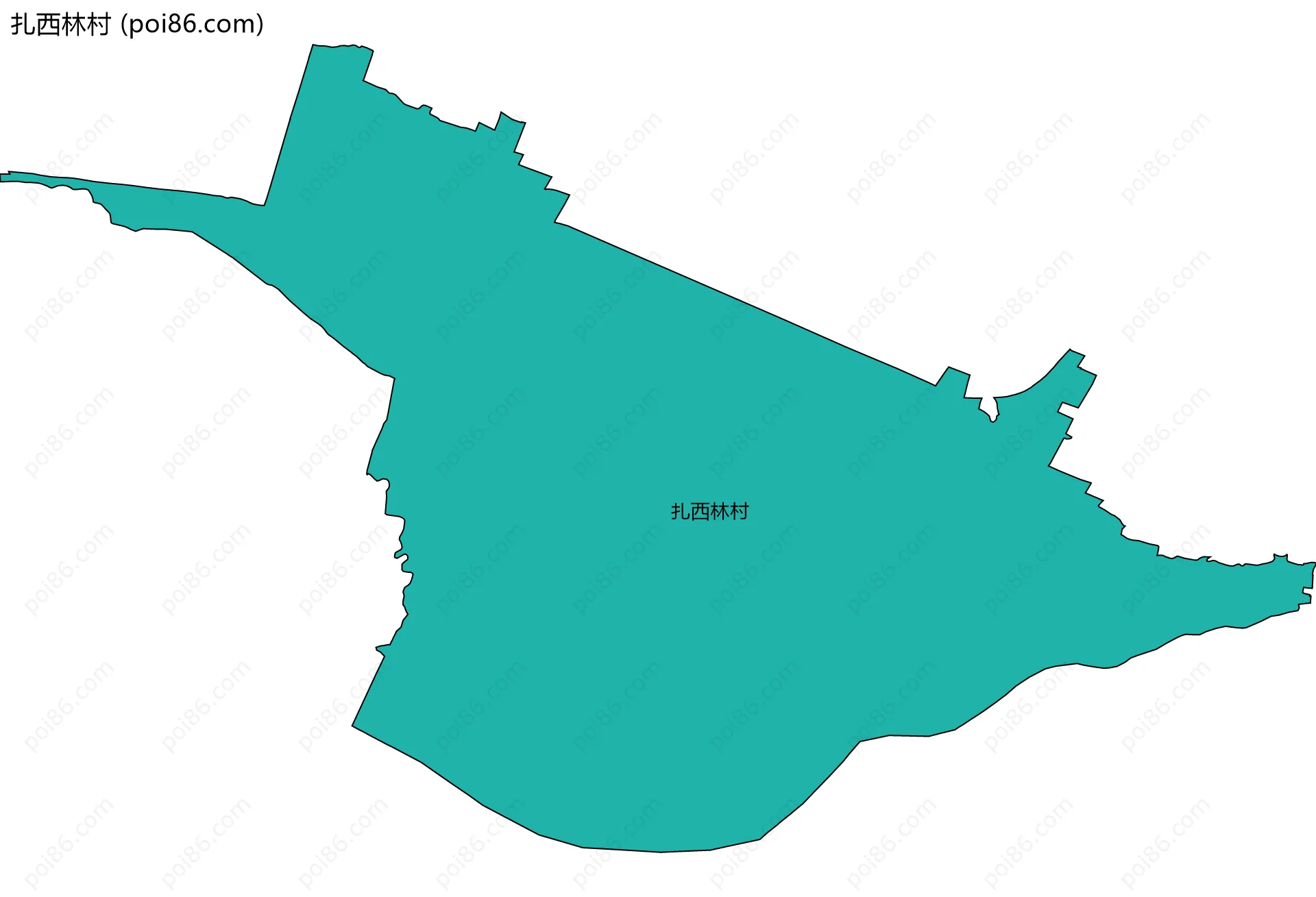 扎西林村边界地图