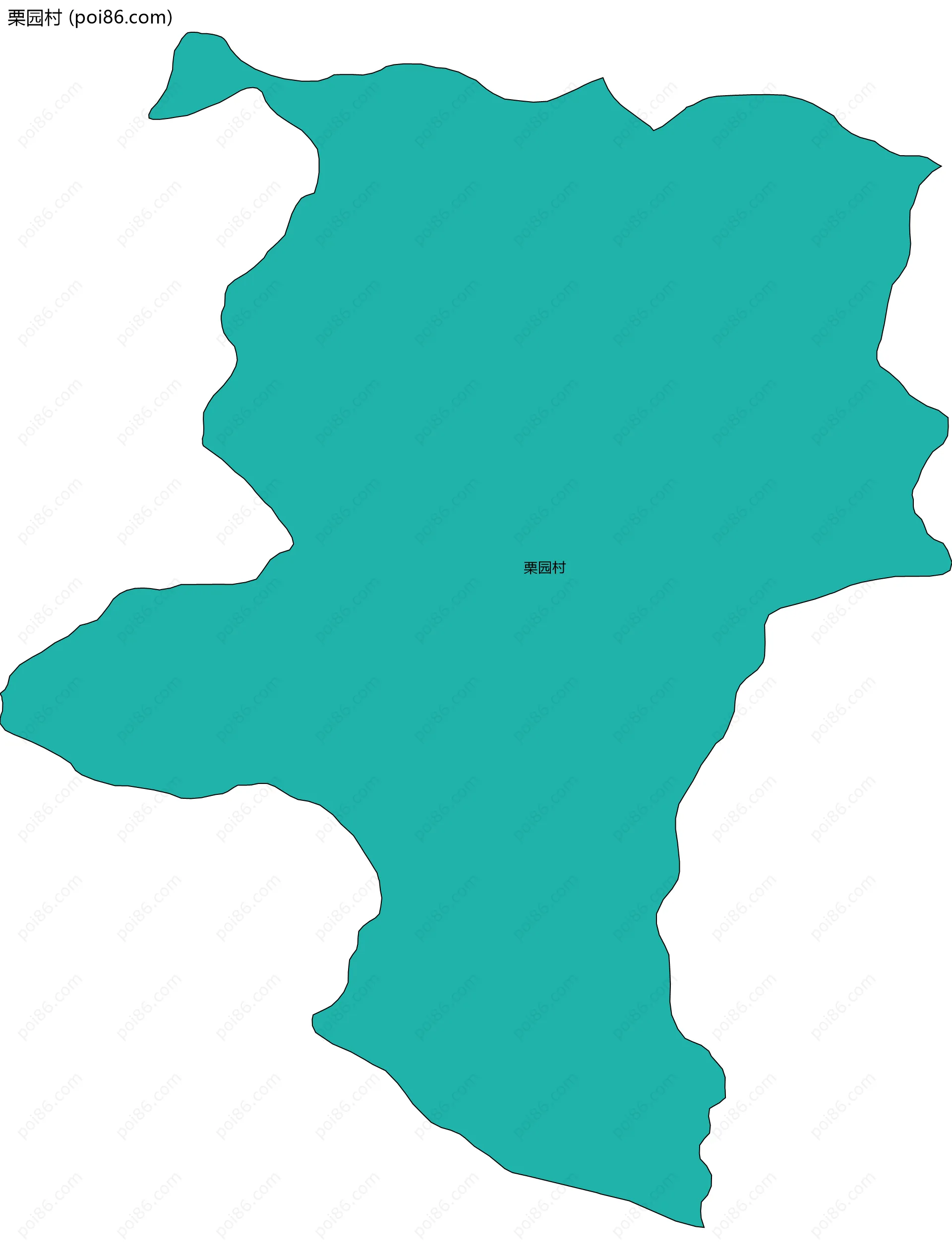 栗园村边界地图