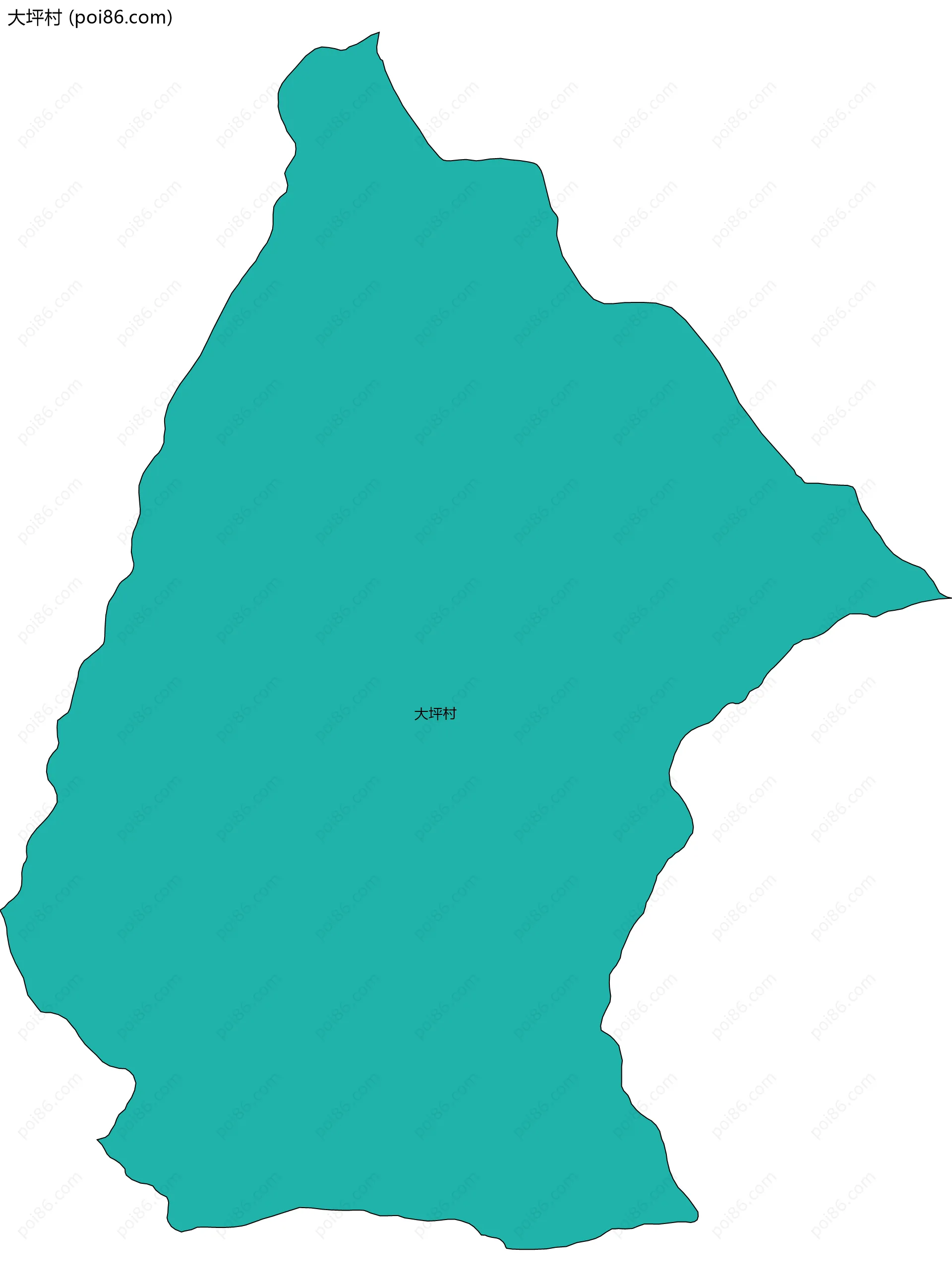 大坪村边界地图