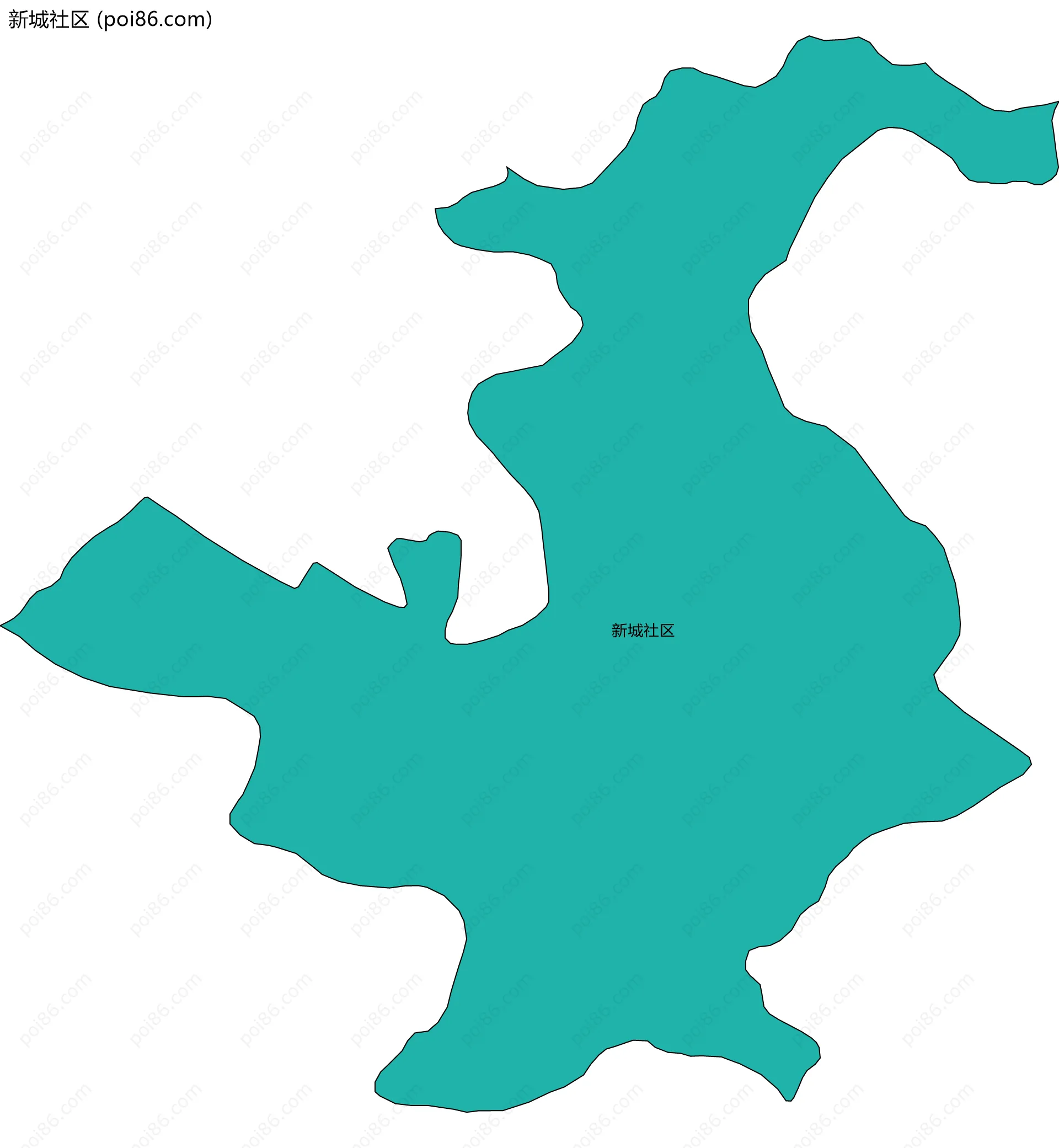 新城社区边界地图