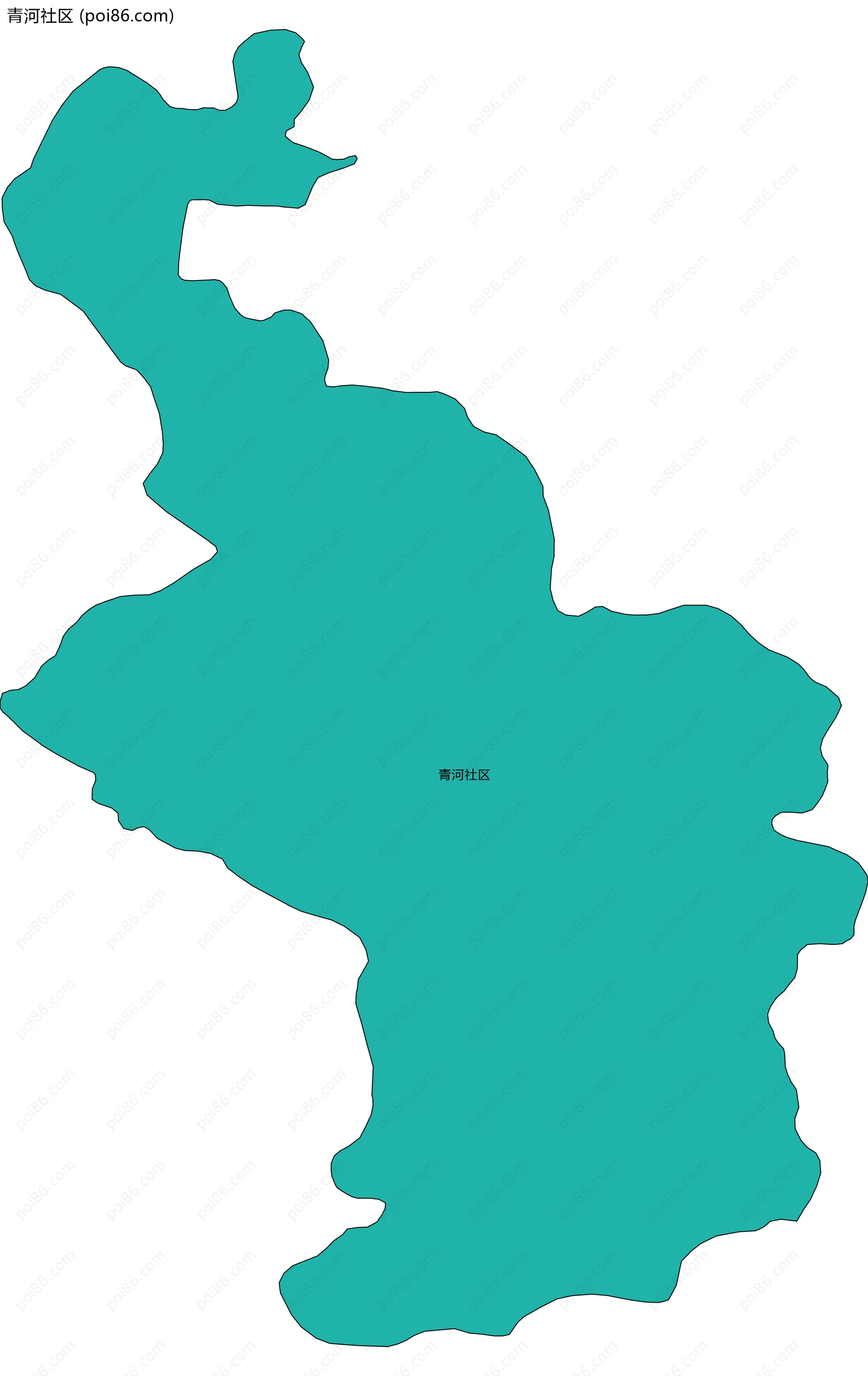青河社区边界地图