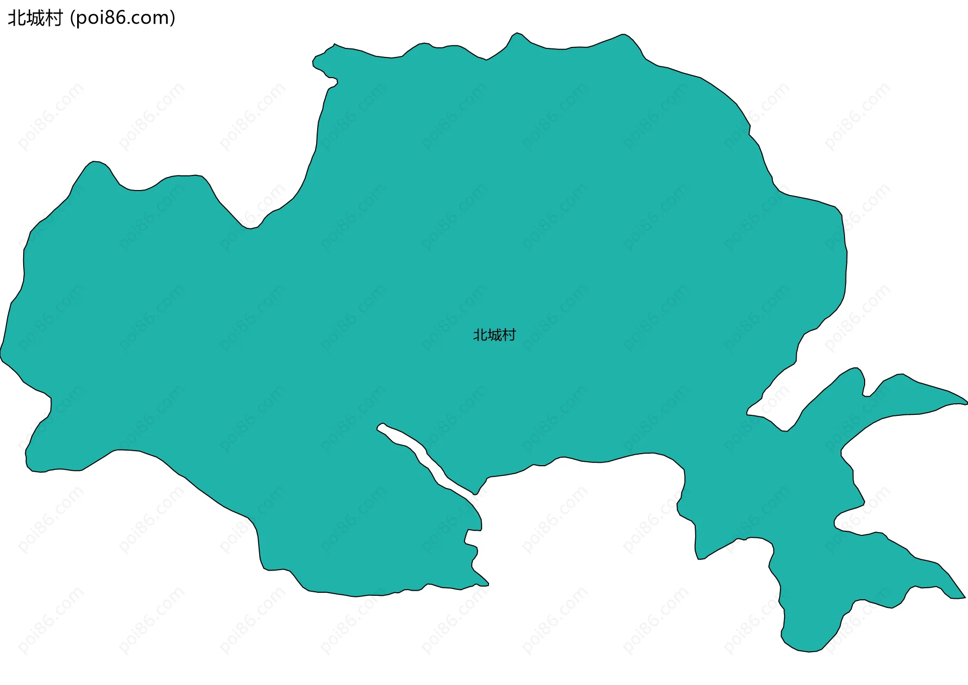 北城村边界地图