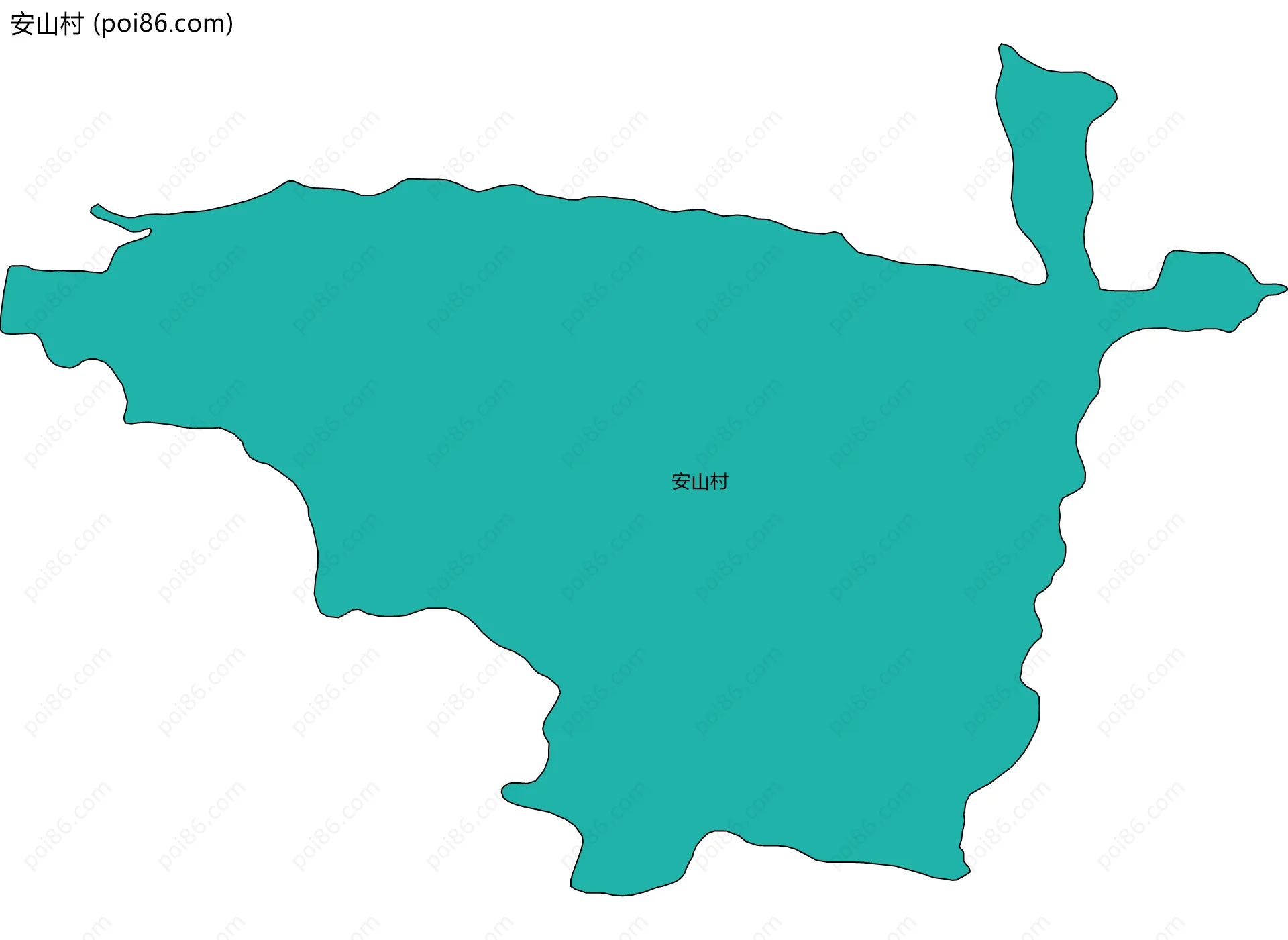 安山村边界地图