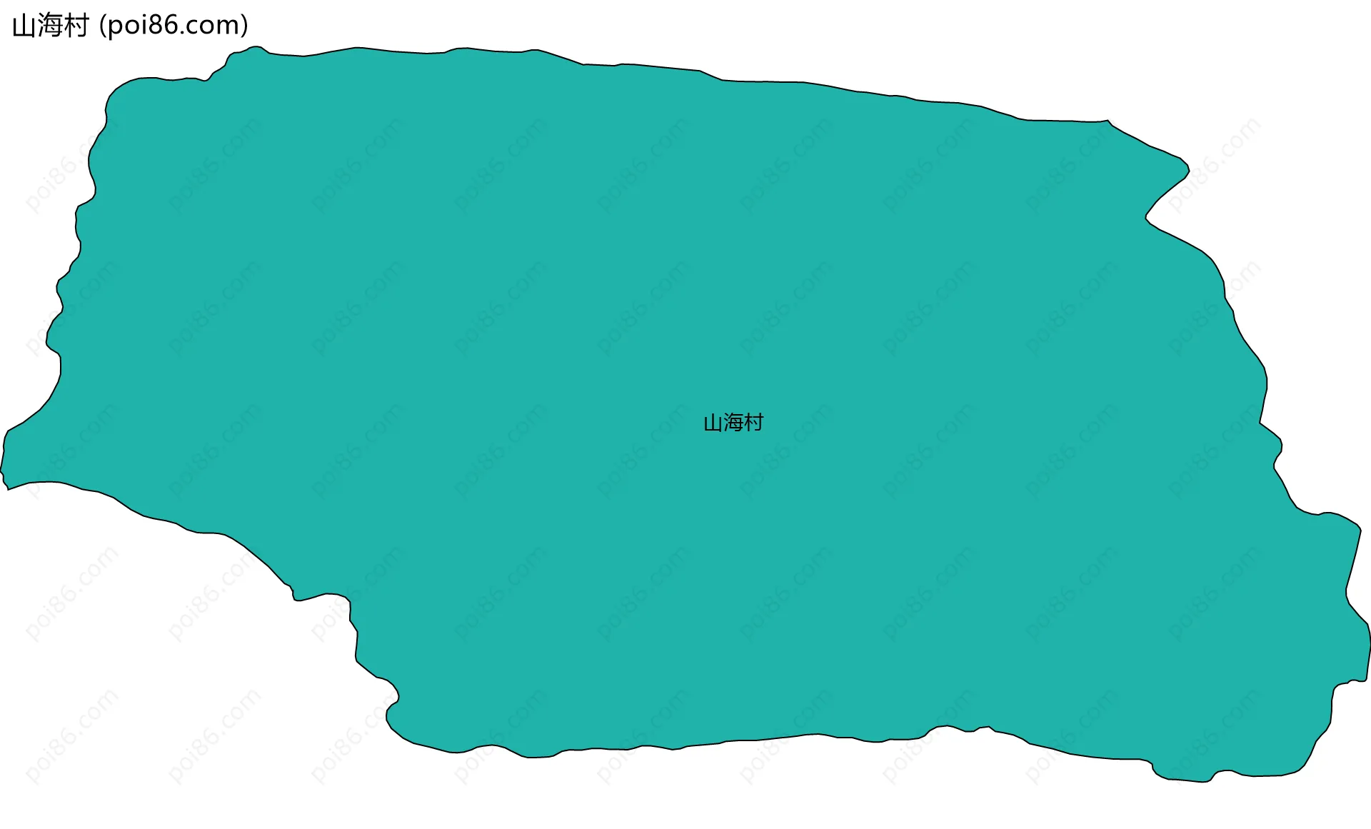 山海村边界地图