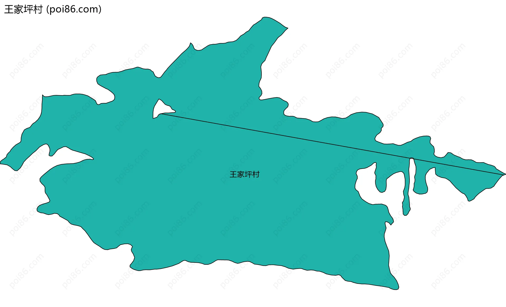 王家坪村边界地图