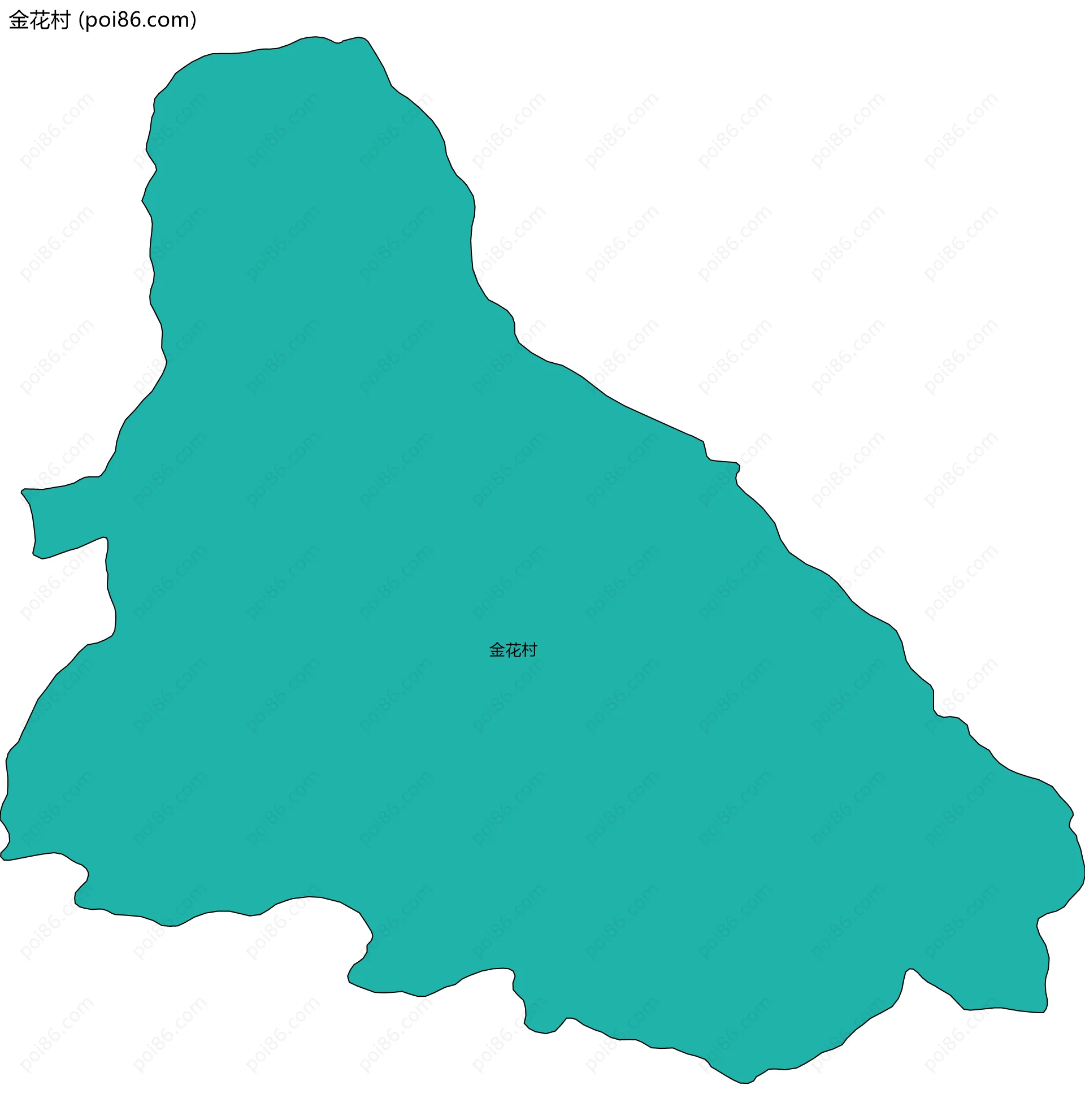 金花村边界地图