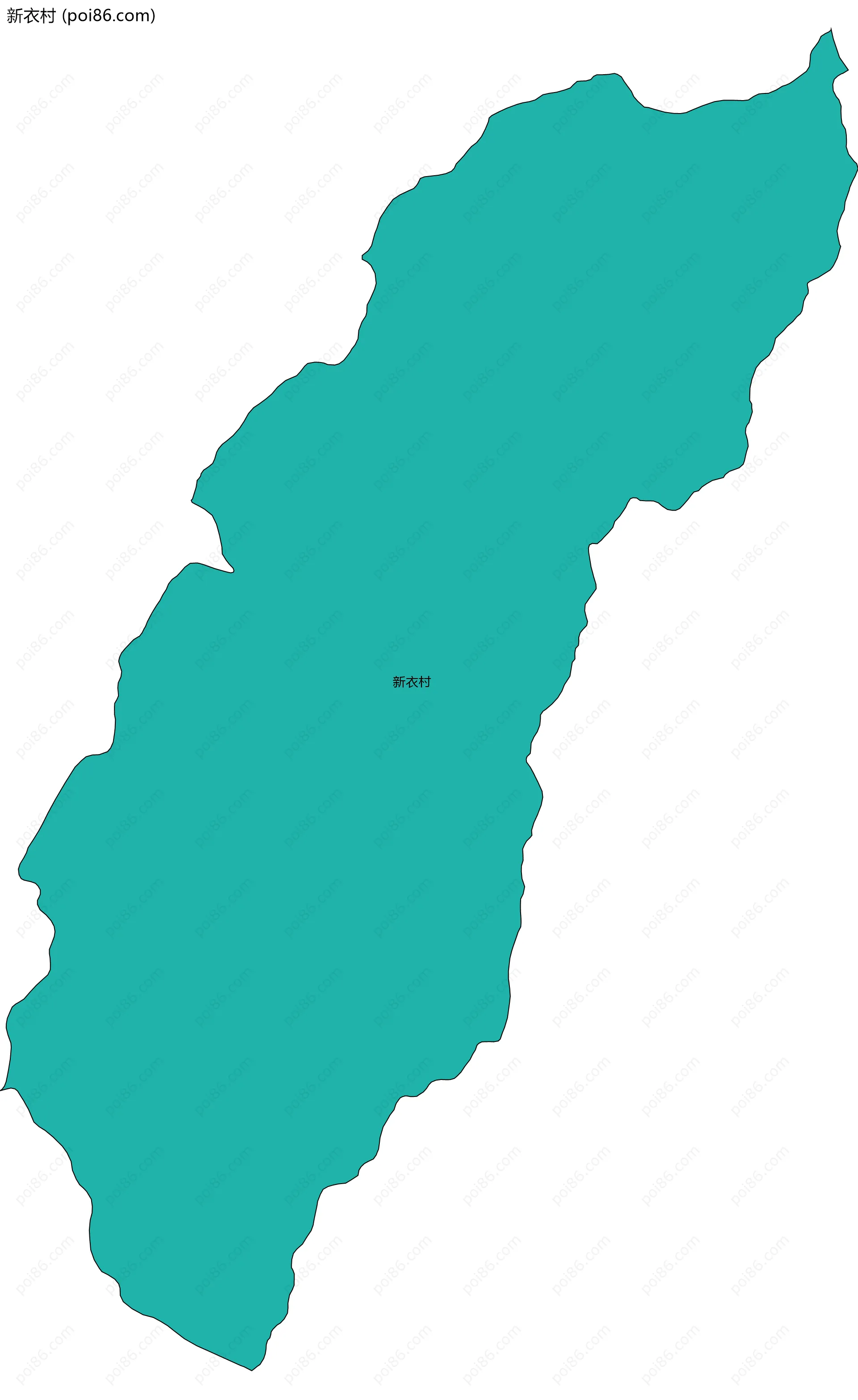 新衣村边界地图