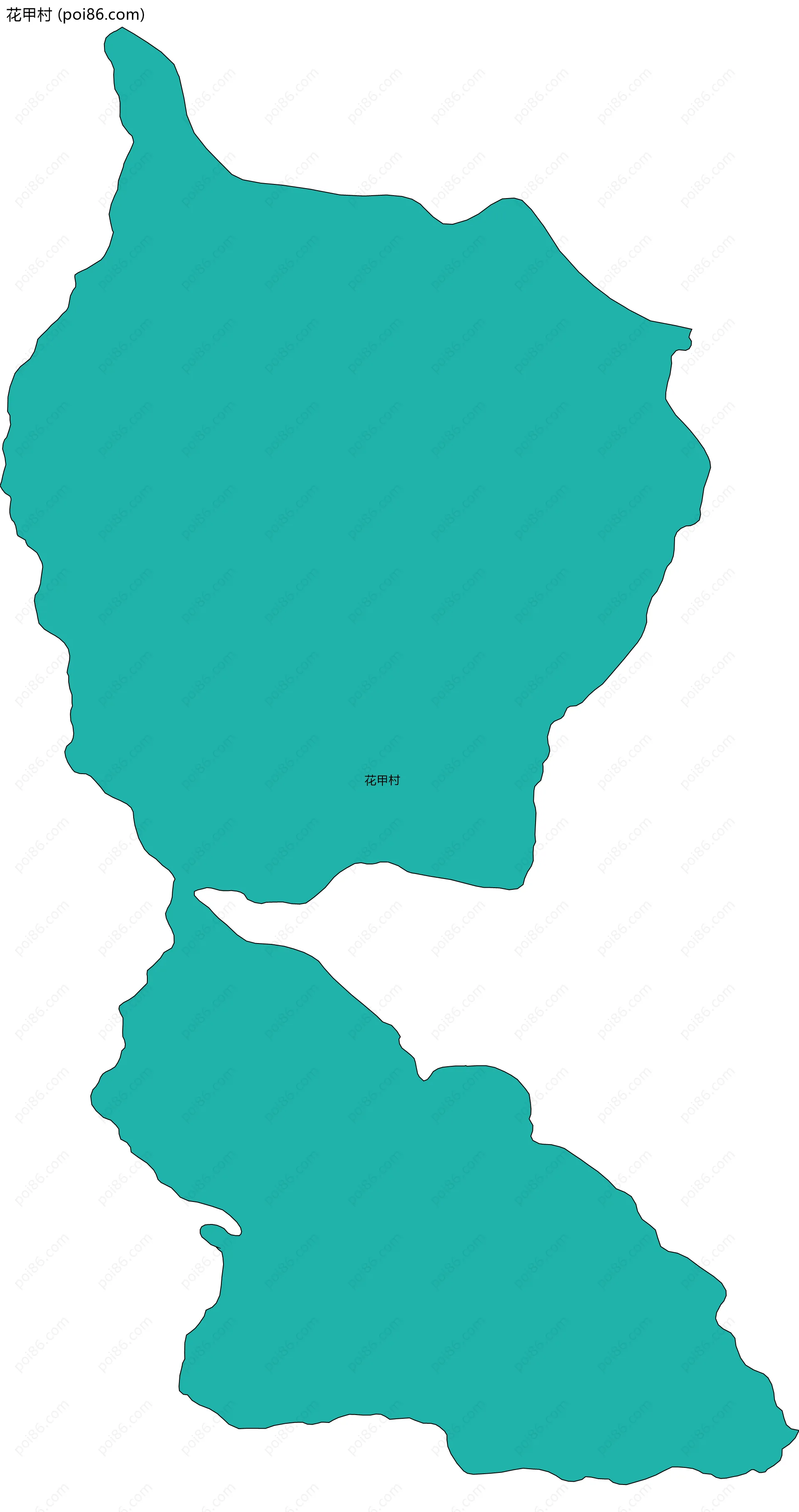 花甲村边界地图