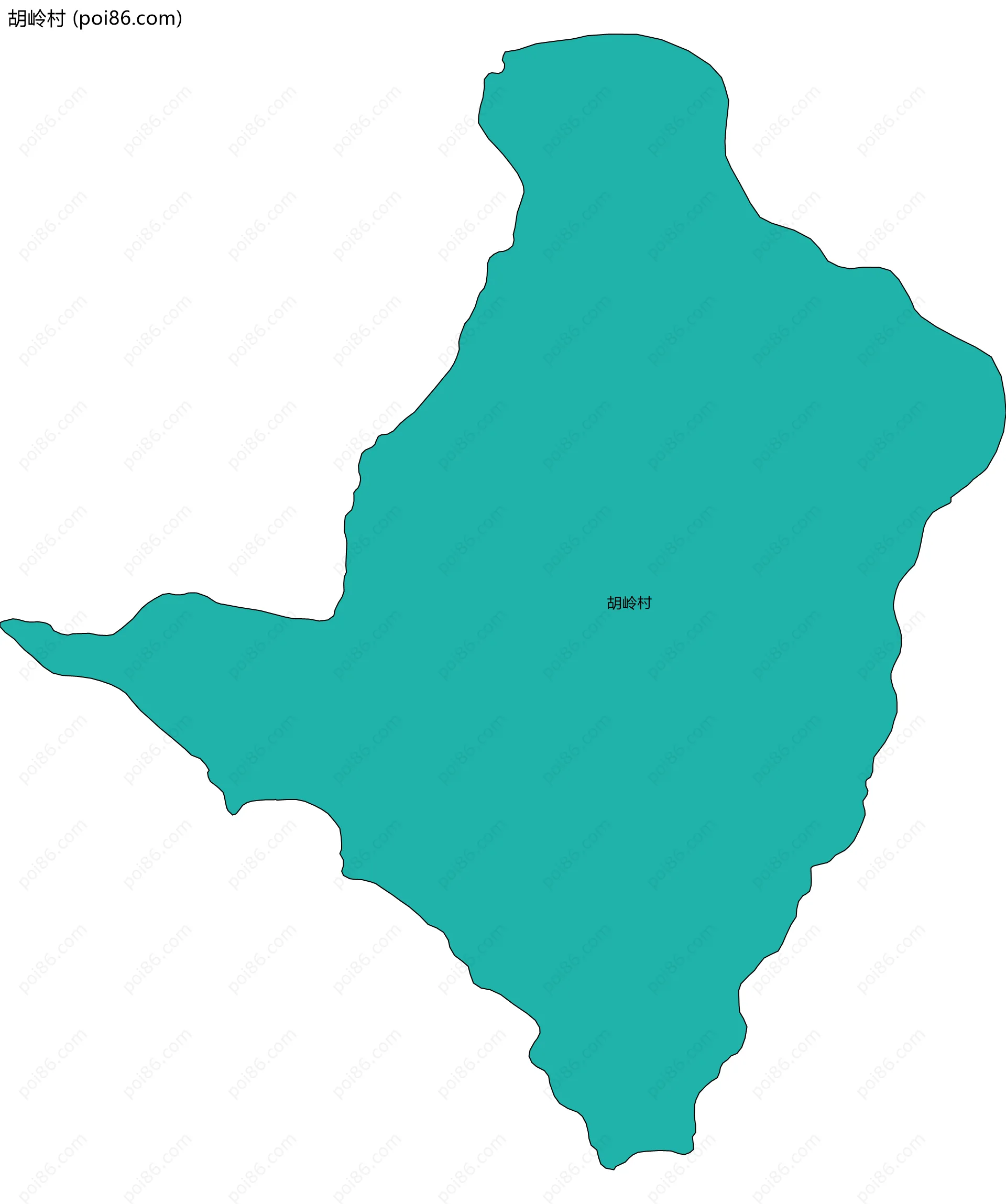 胡岭村边界地图