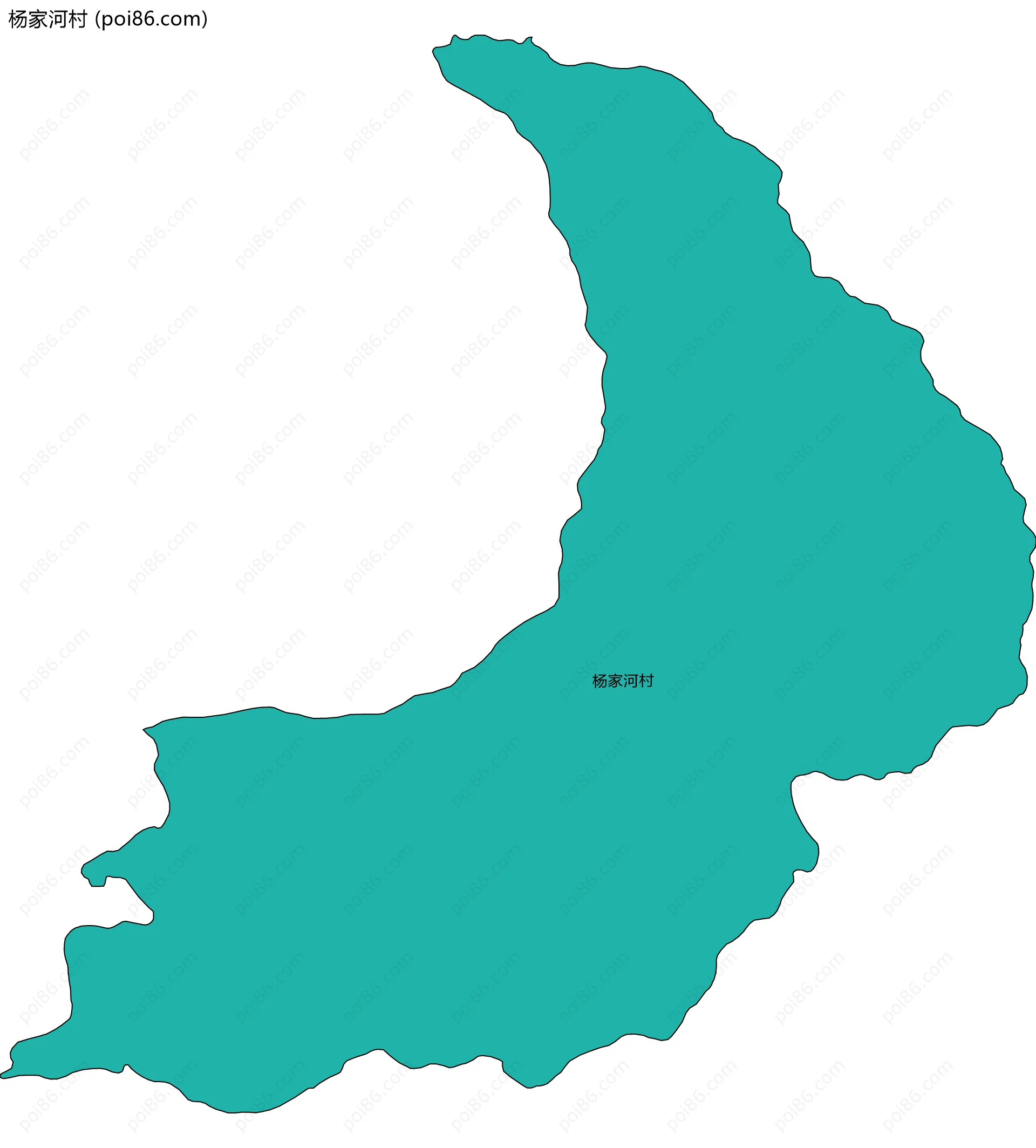 杨家河村边界地图