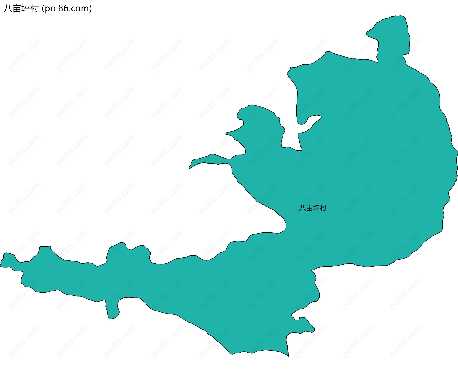 八亩坪村边界地图