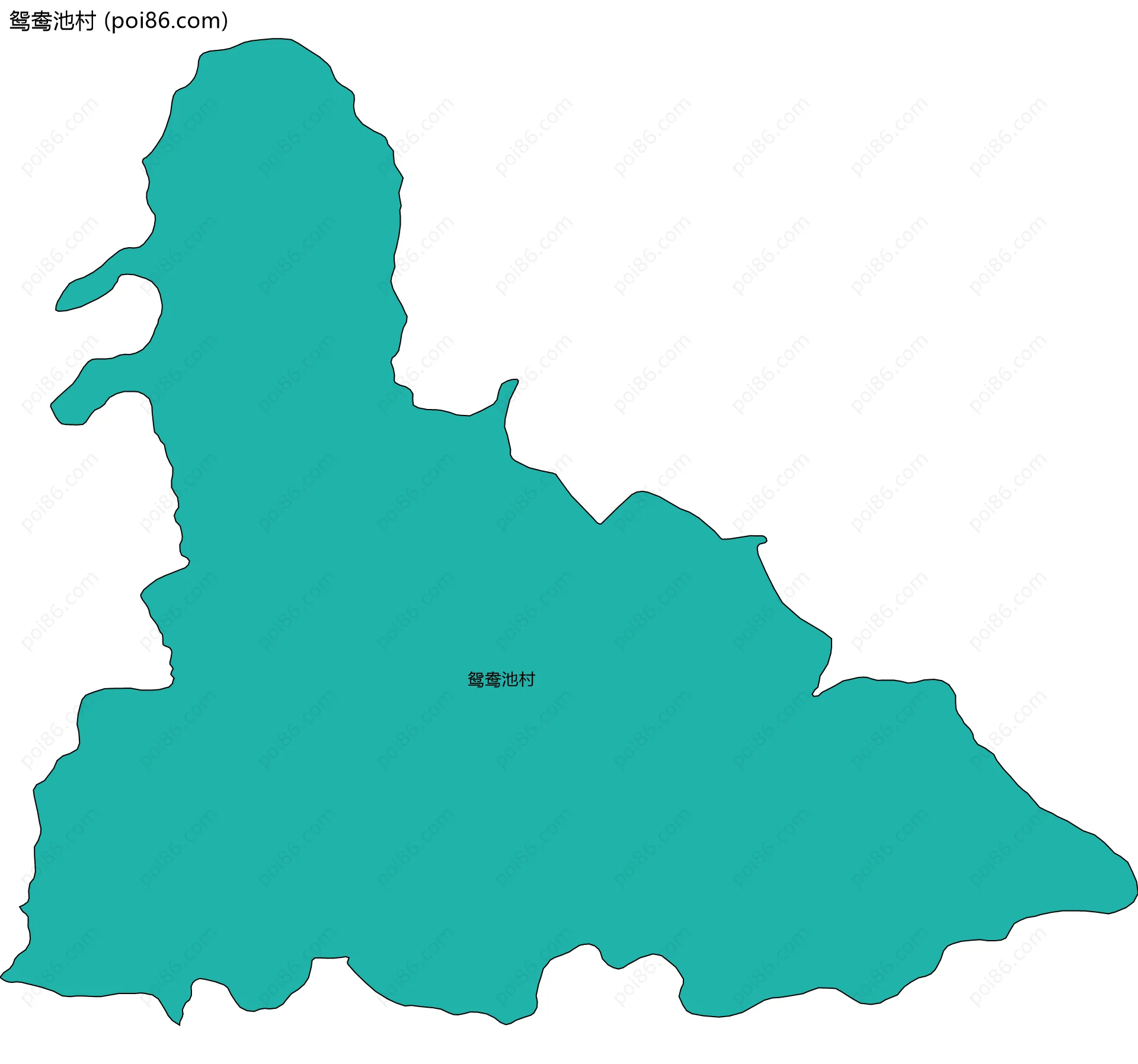 鸳鸯池村边界地图