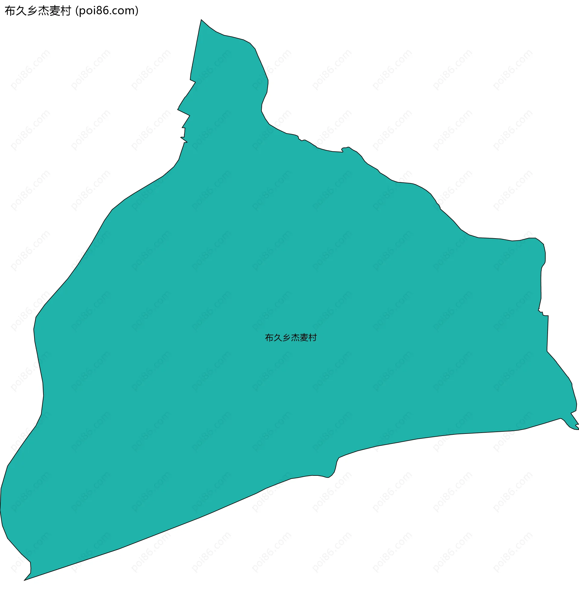 布久乡杰麦村边界地图