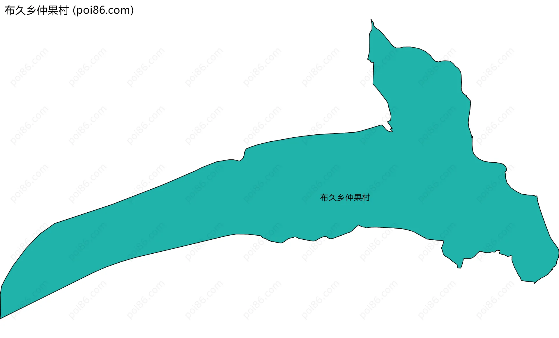 布久乡仲果村边界地图