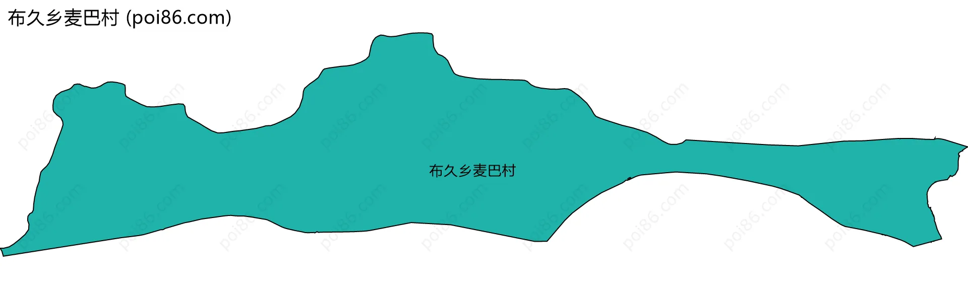 布久乡麦巴村边界地图