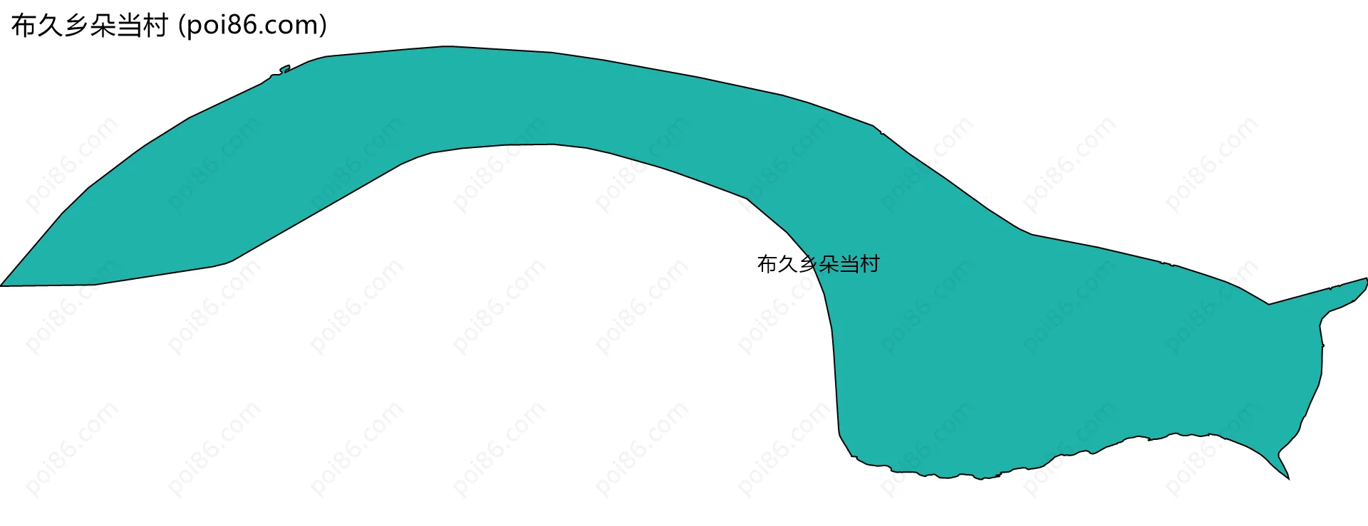 布久乡朵当村边界地图