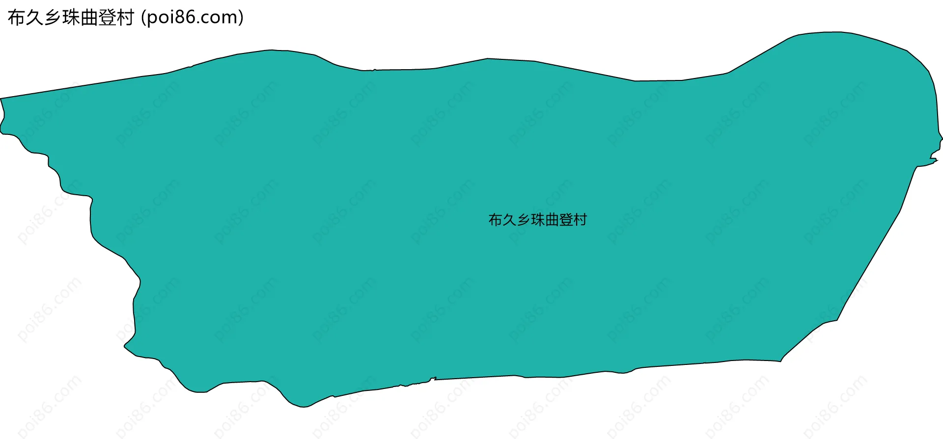 布久乡珠曲登村边界地图