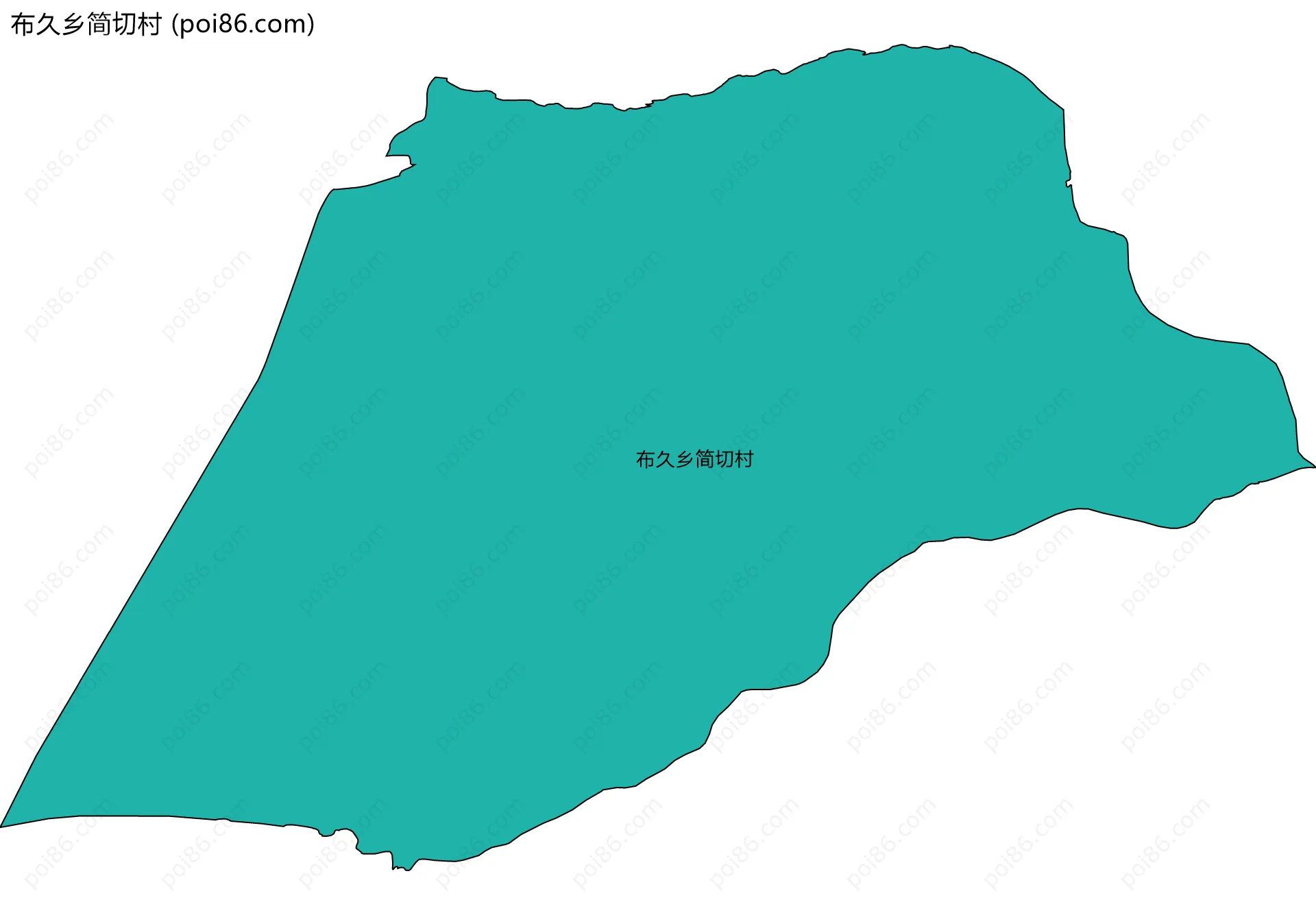 布久乡简切村边界地图