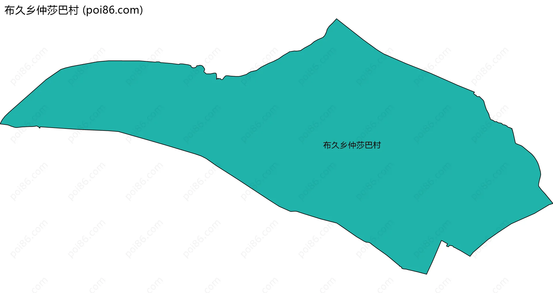 布久乡仲莎巴村边界地图