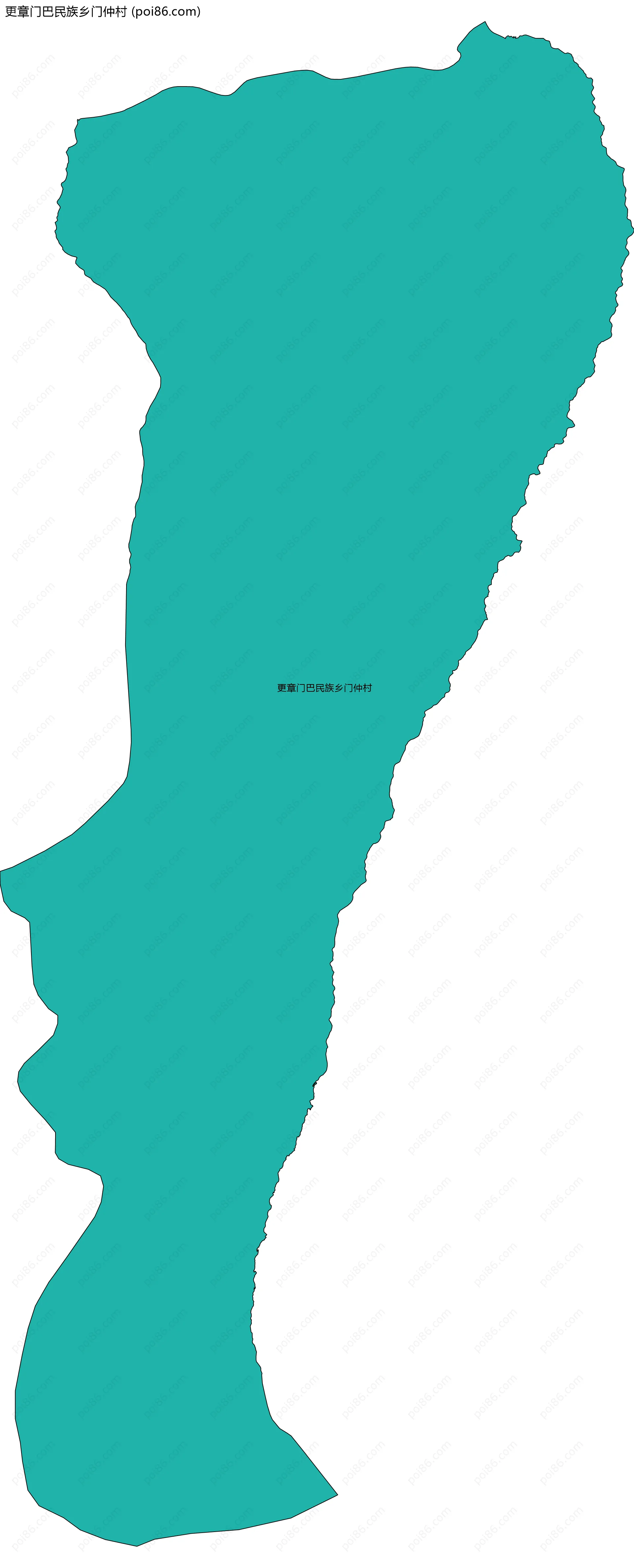 更章门巴民族乡门仲村边界地图