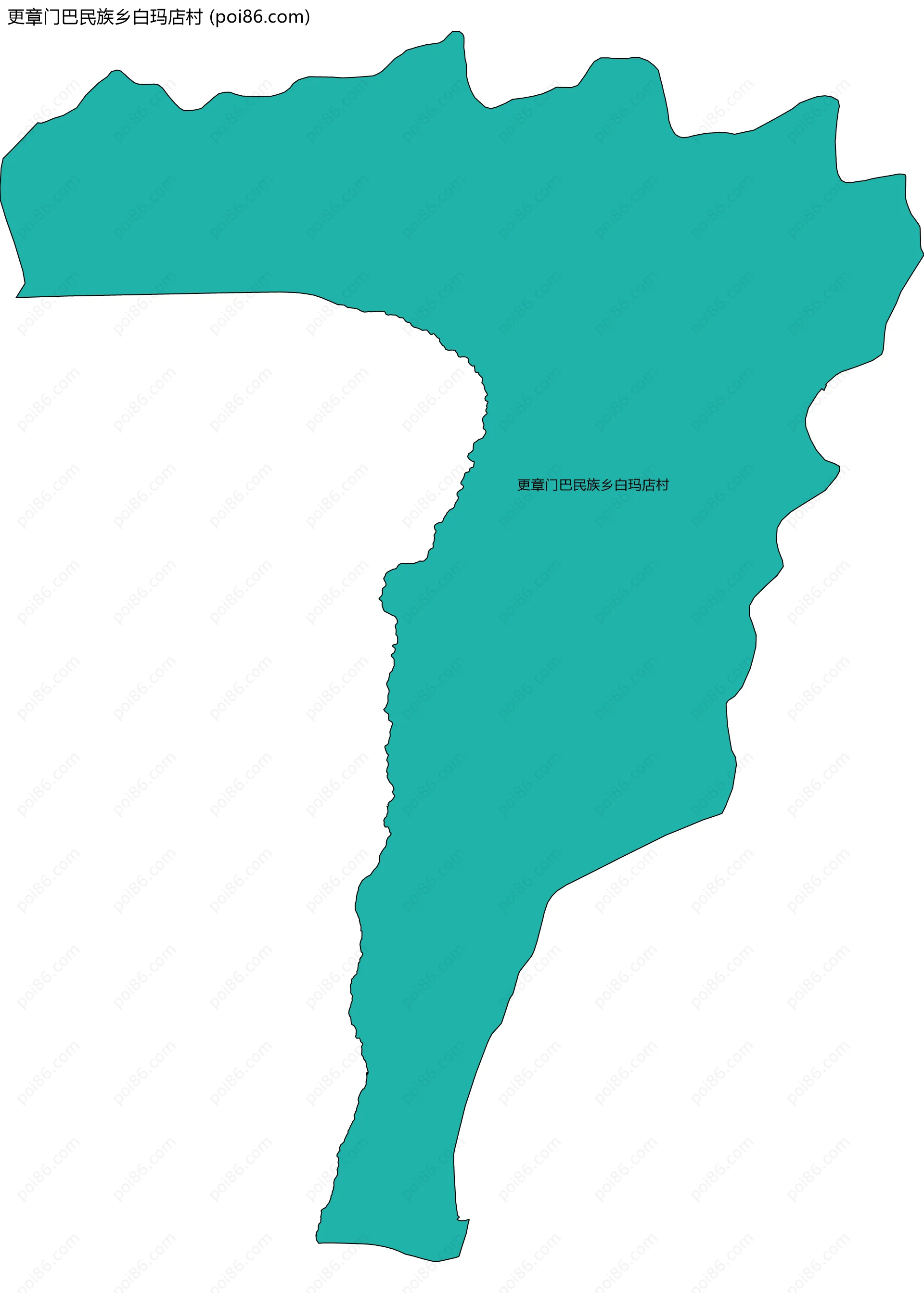 更章门巴民族乡白玛店村边界地图