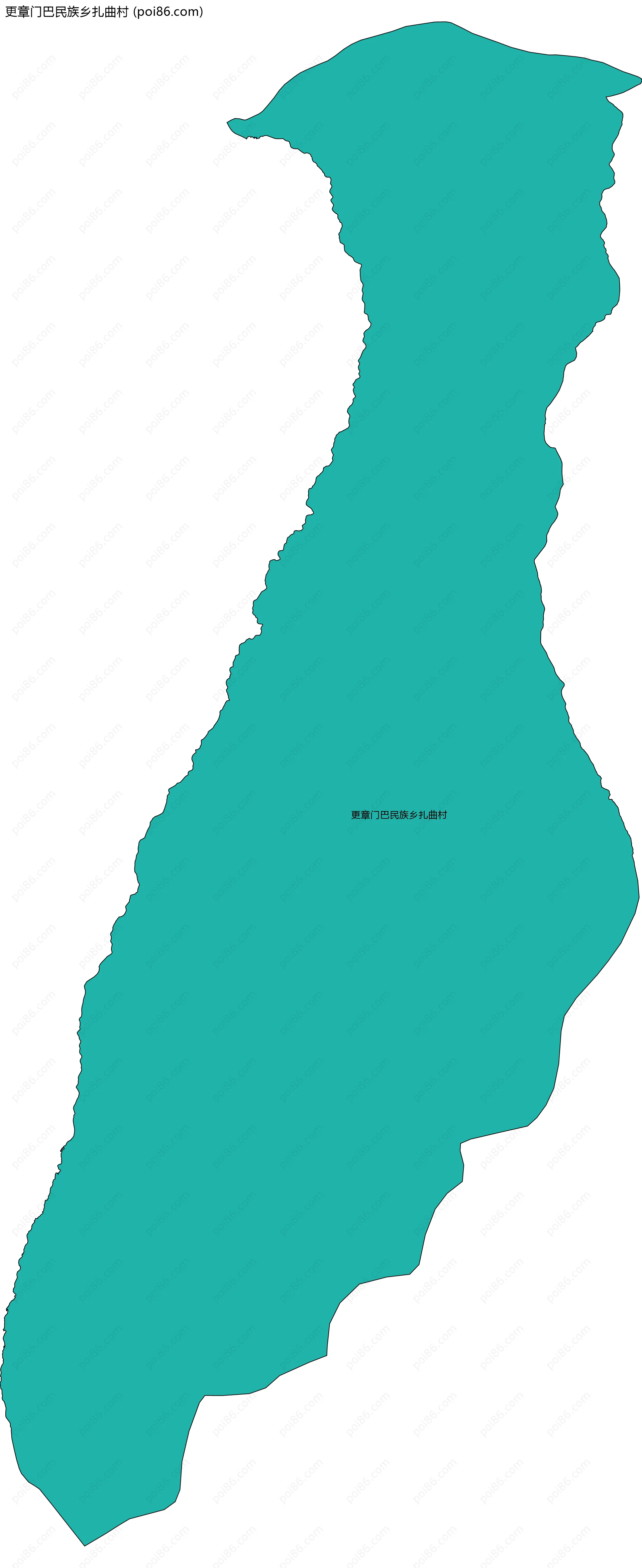 更章门巴民族乡扎曲村边界地图