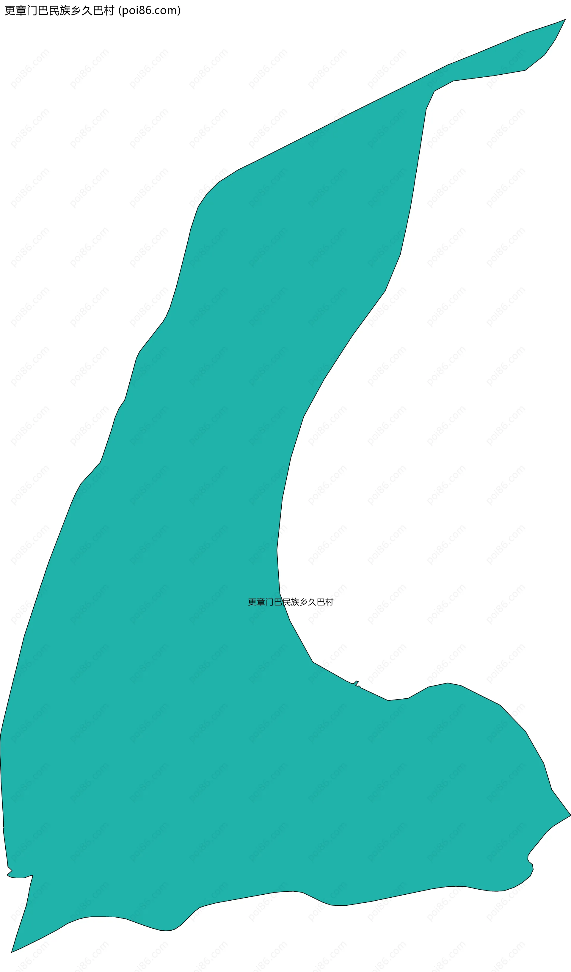 更章门巴民族乡久巴村边界地图