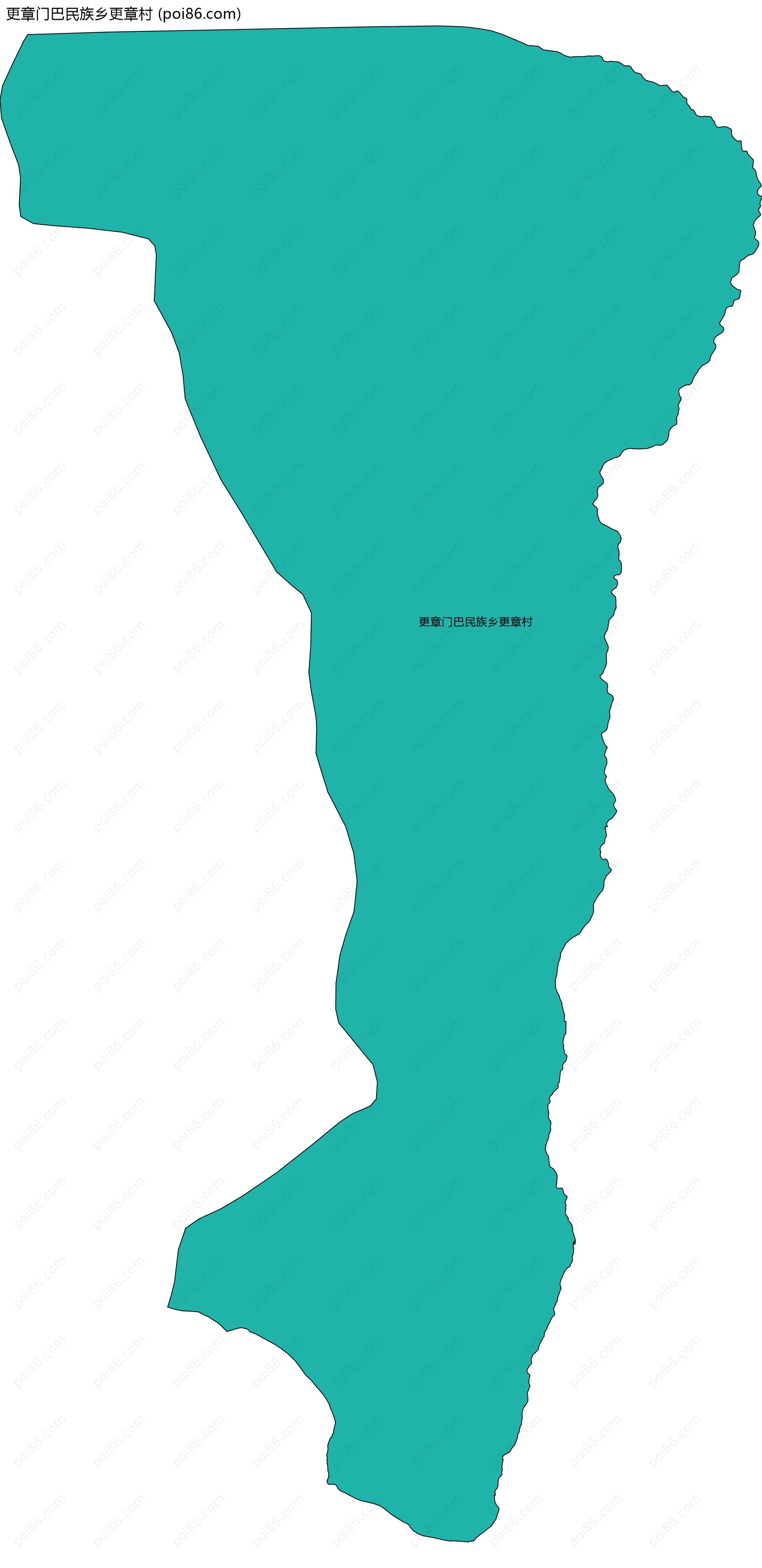 更章门巴民族乡更章村边界地图