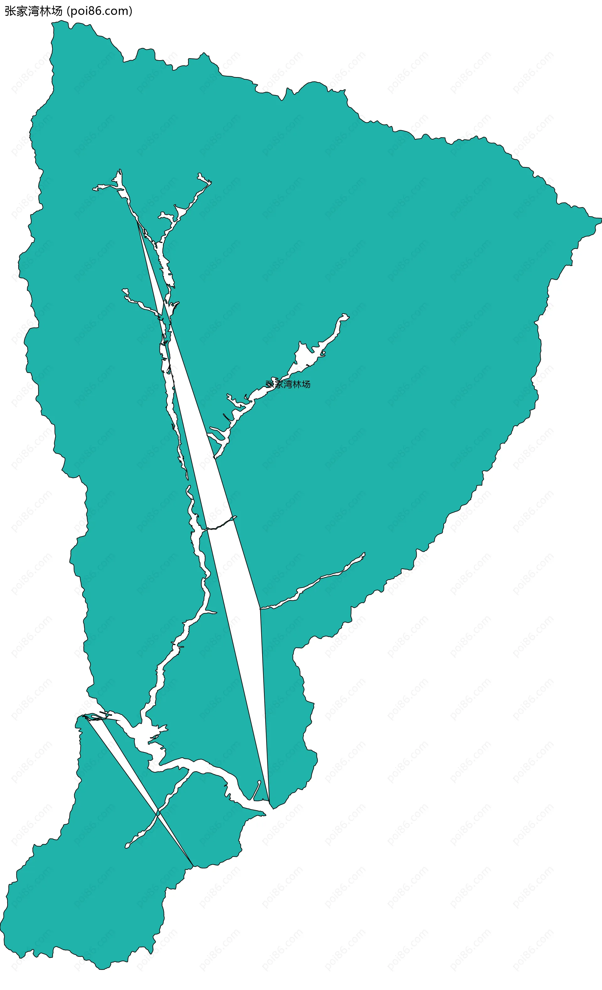 张家湾林场边界地图