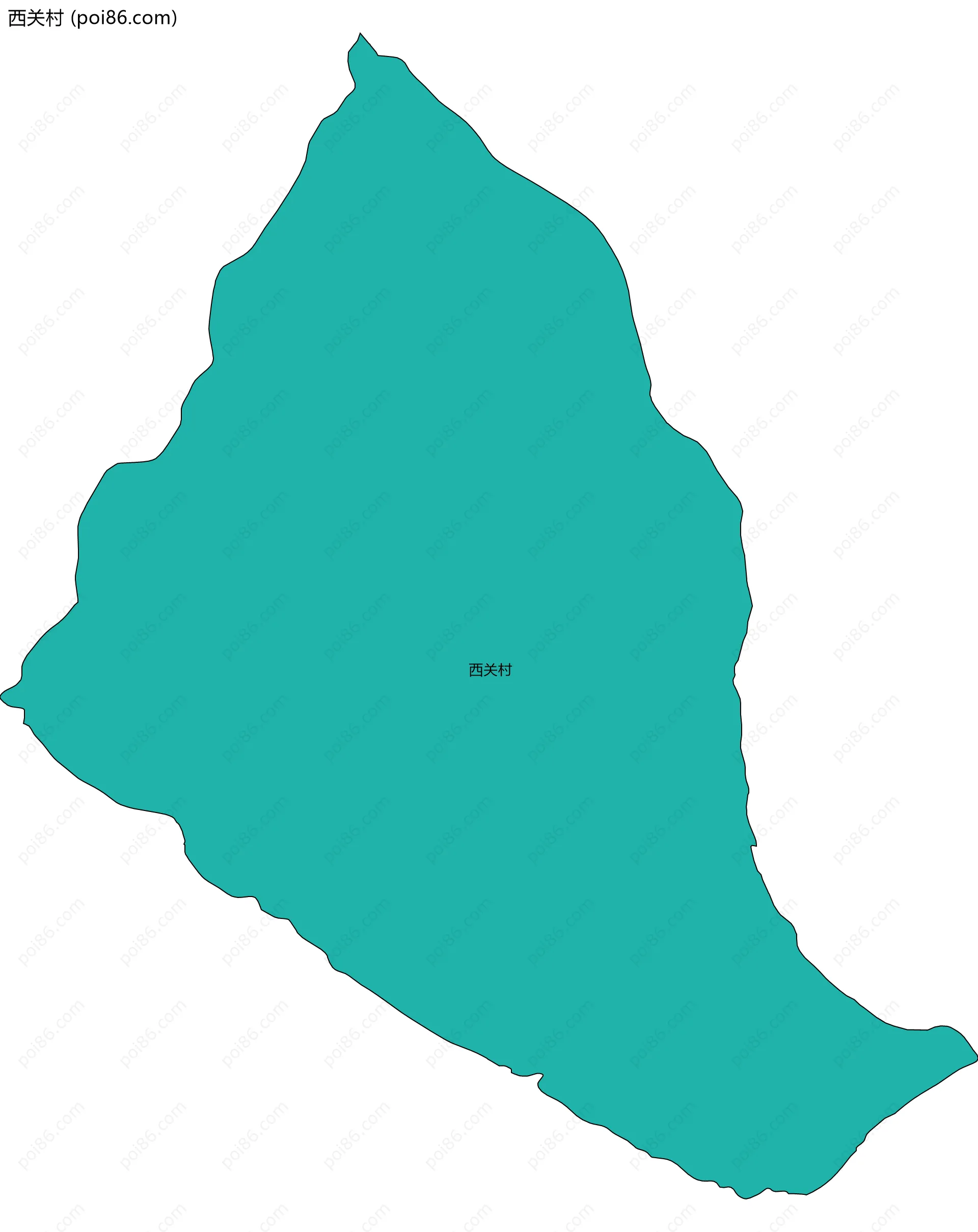 西关村边界地图
