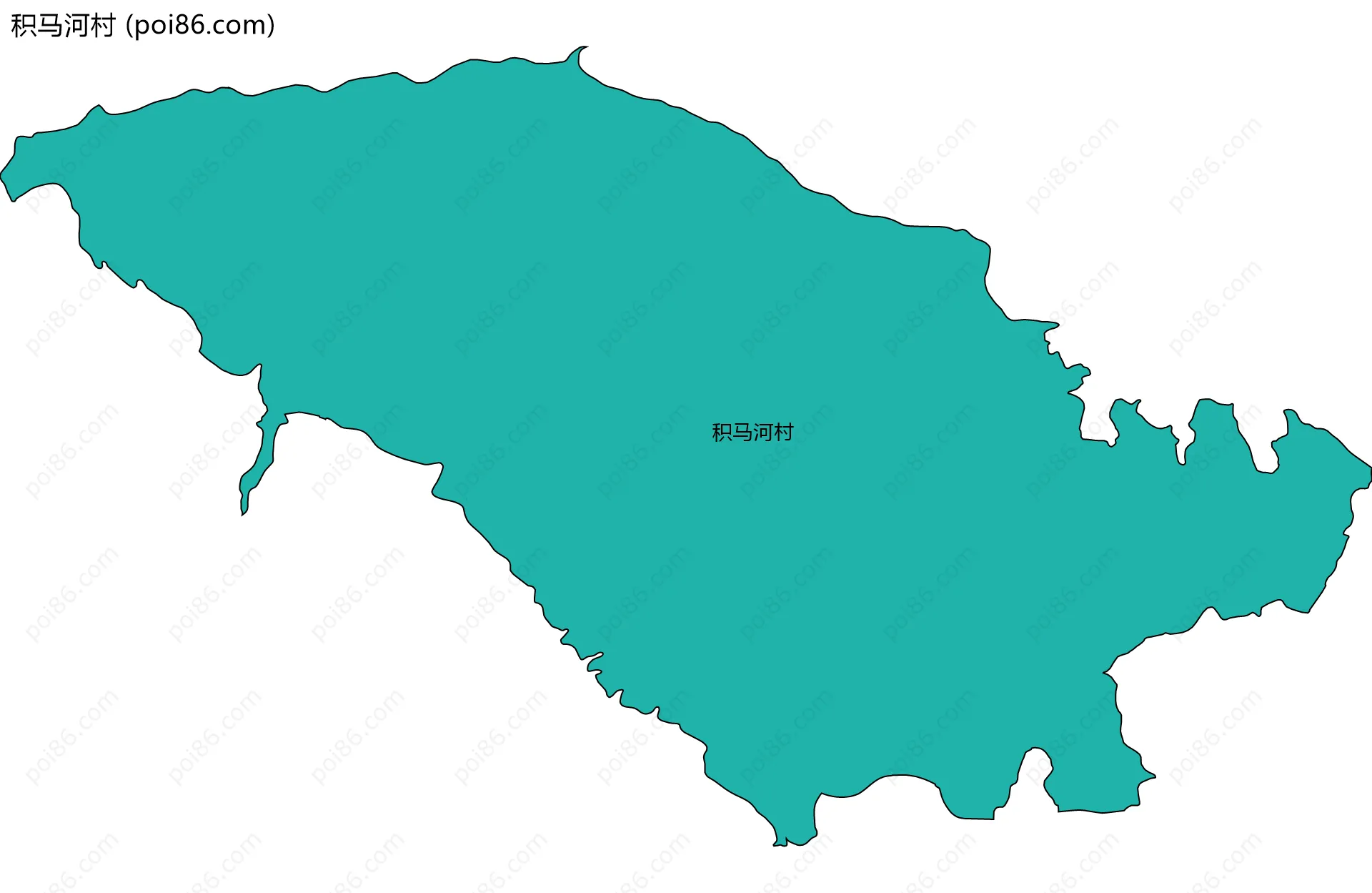 积马河村边界地图