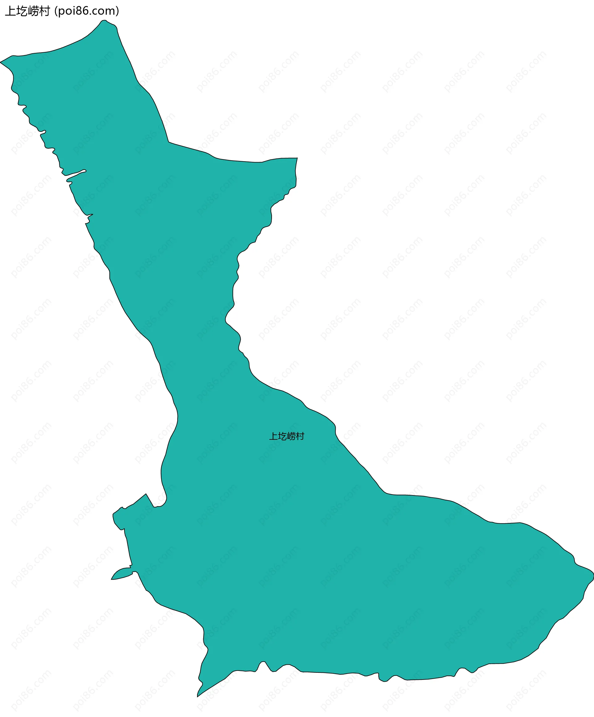 上圪崂村边界地图