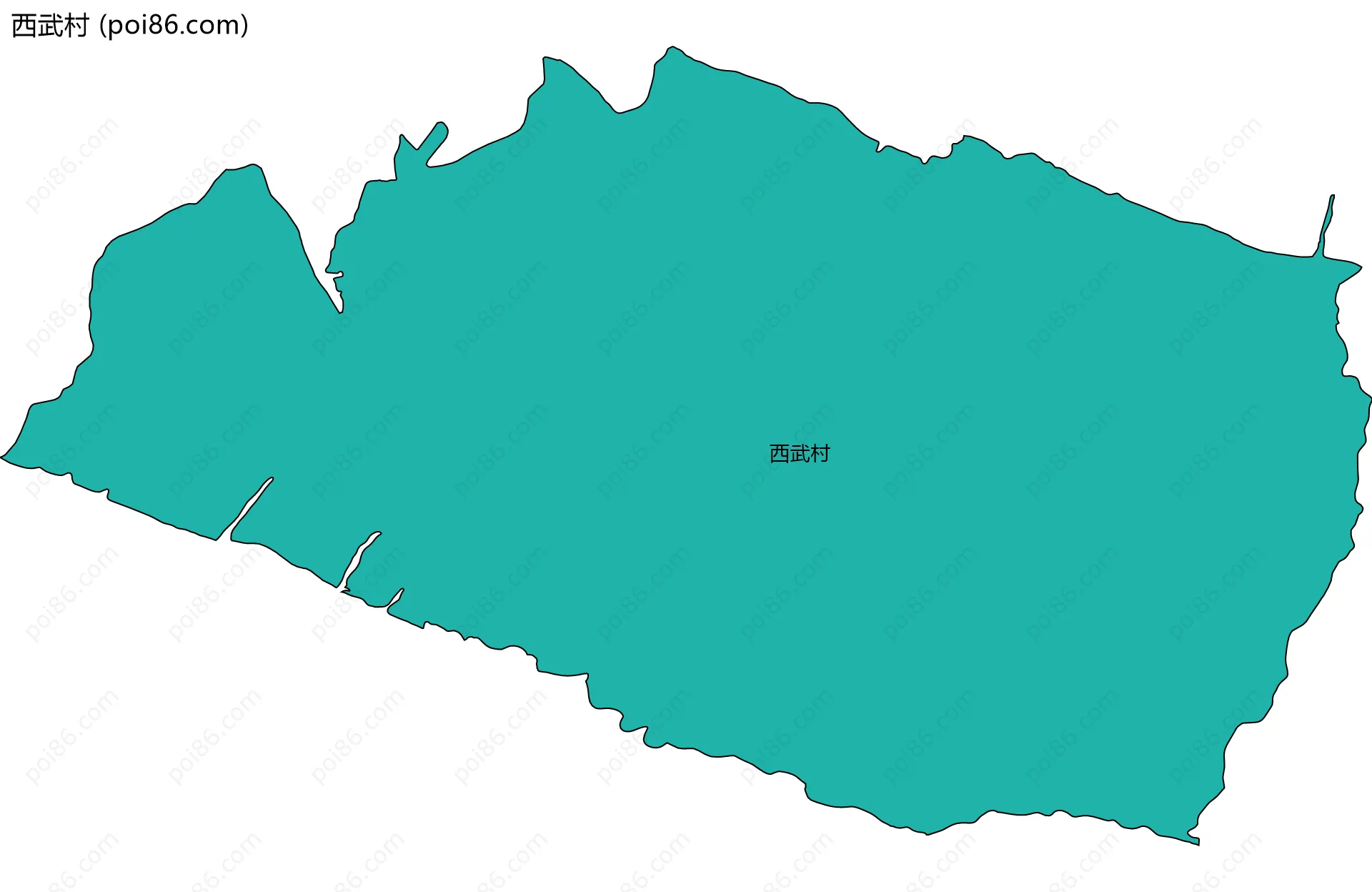 西武村边界地图