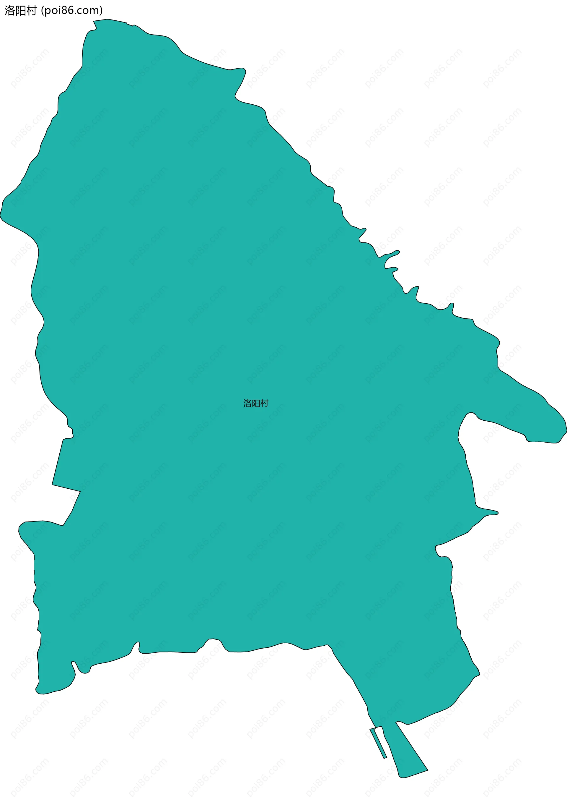 洛阳村边界地图