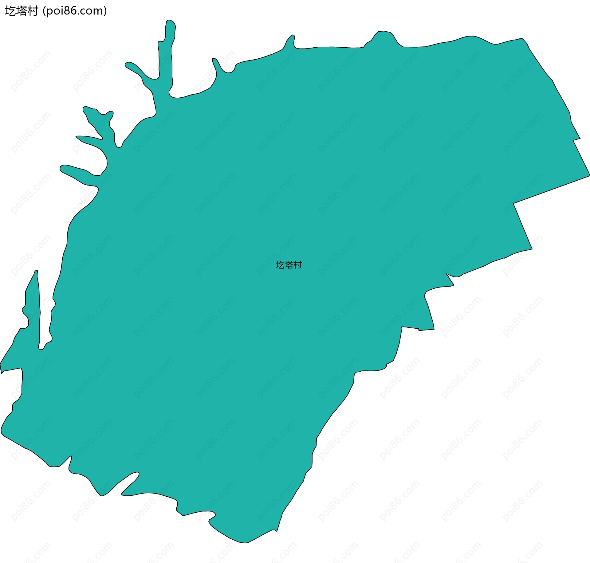 圪塔村边界地图