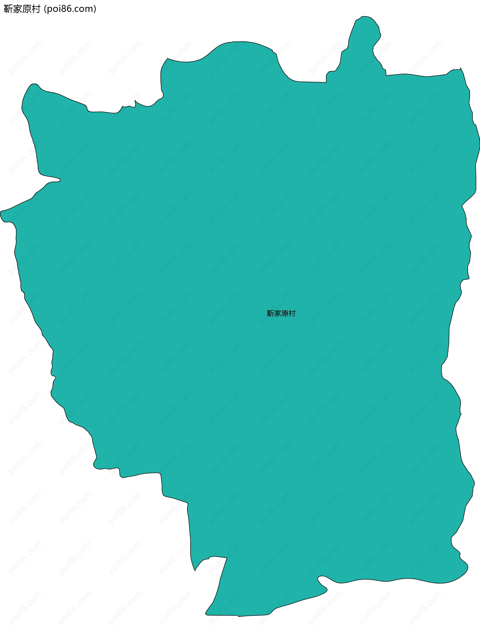 靳家原村边界地图