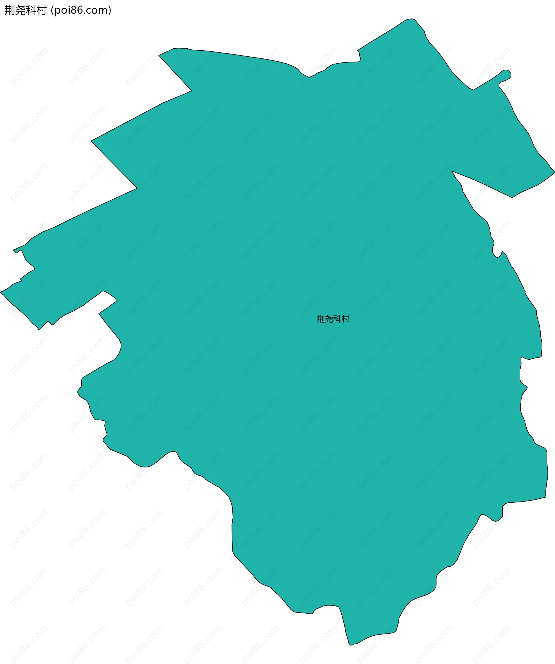 荆尧科村边界地图