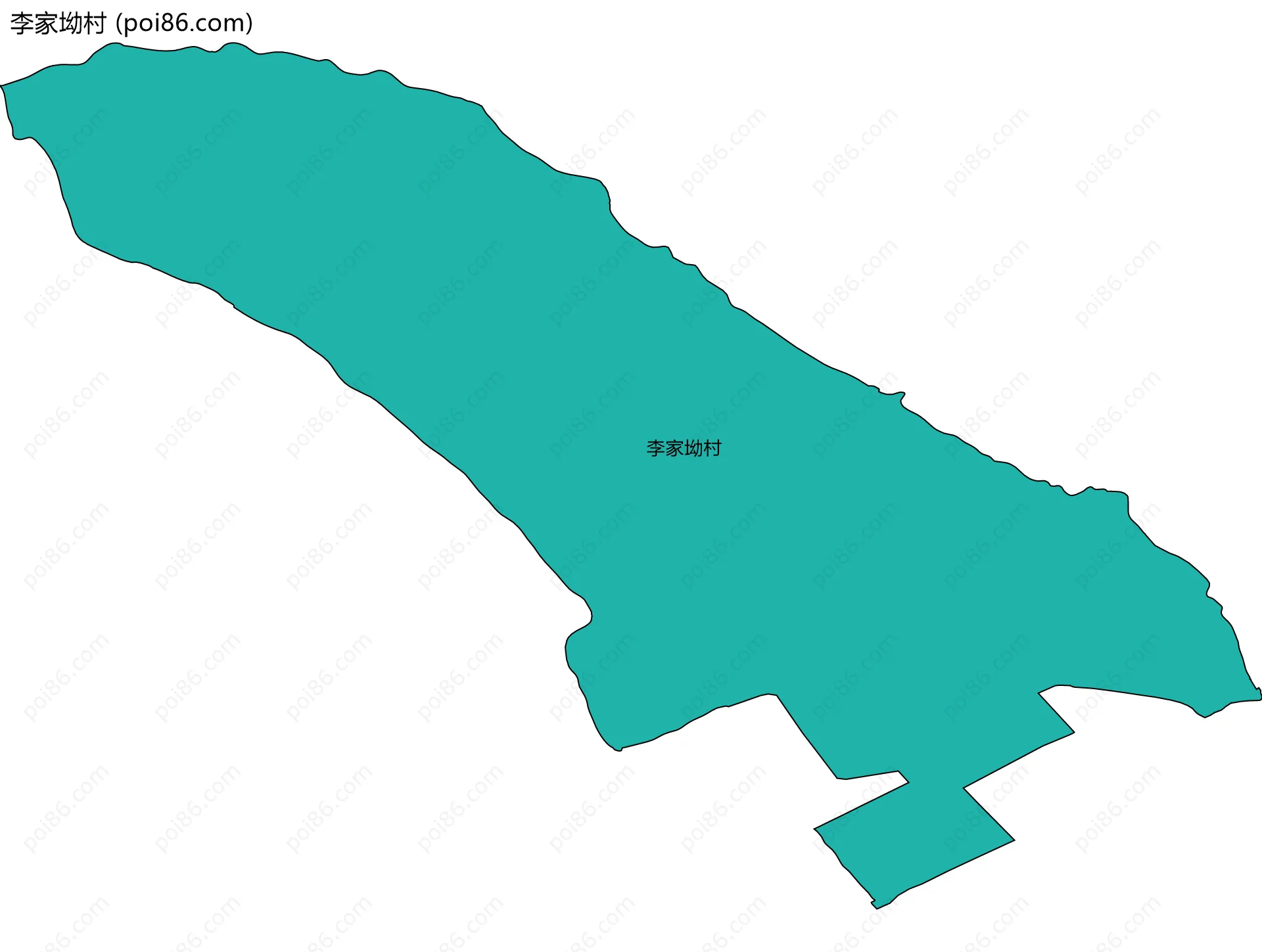 李家坳村边界地图