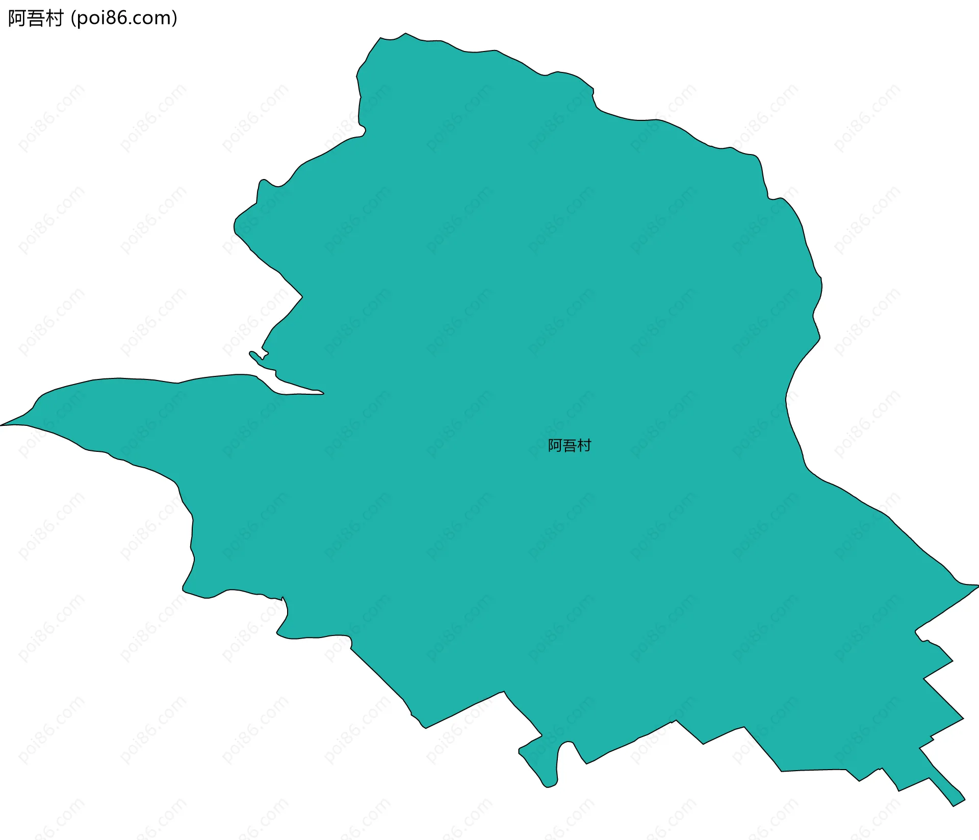 阿吾村边界地图