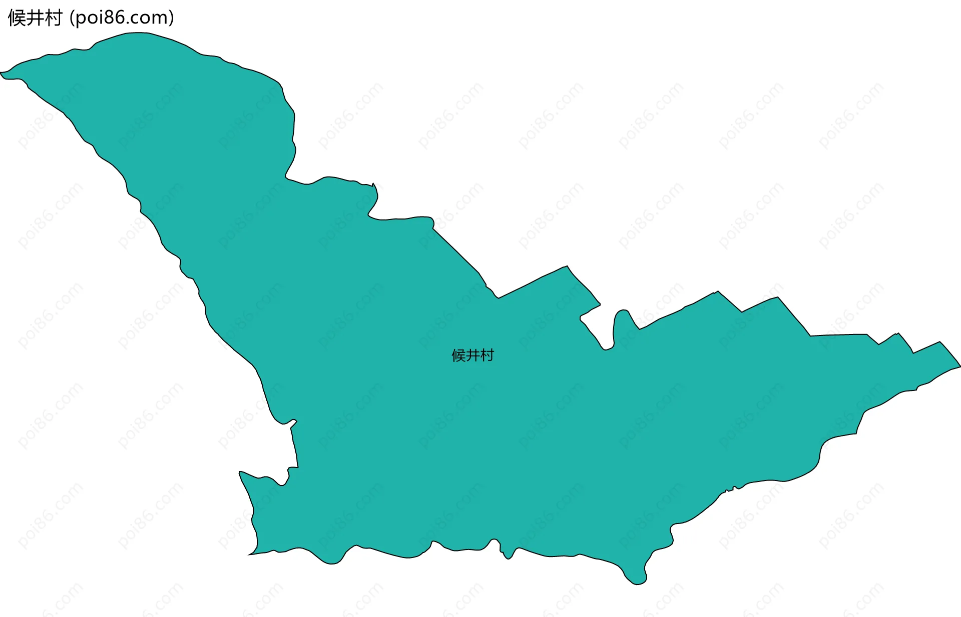 候井村边界地图