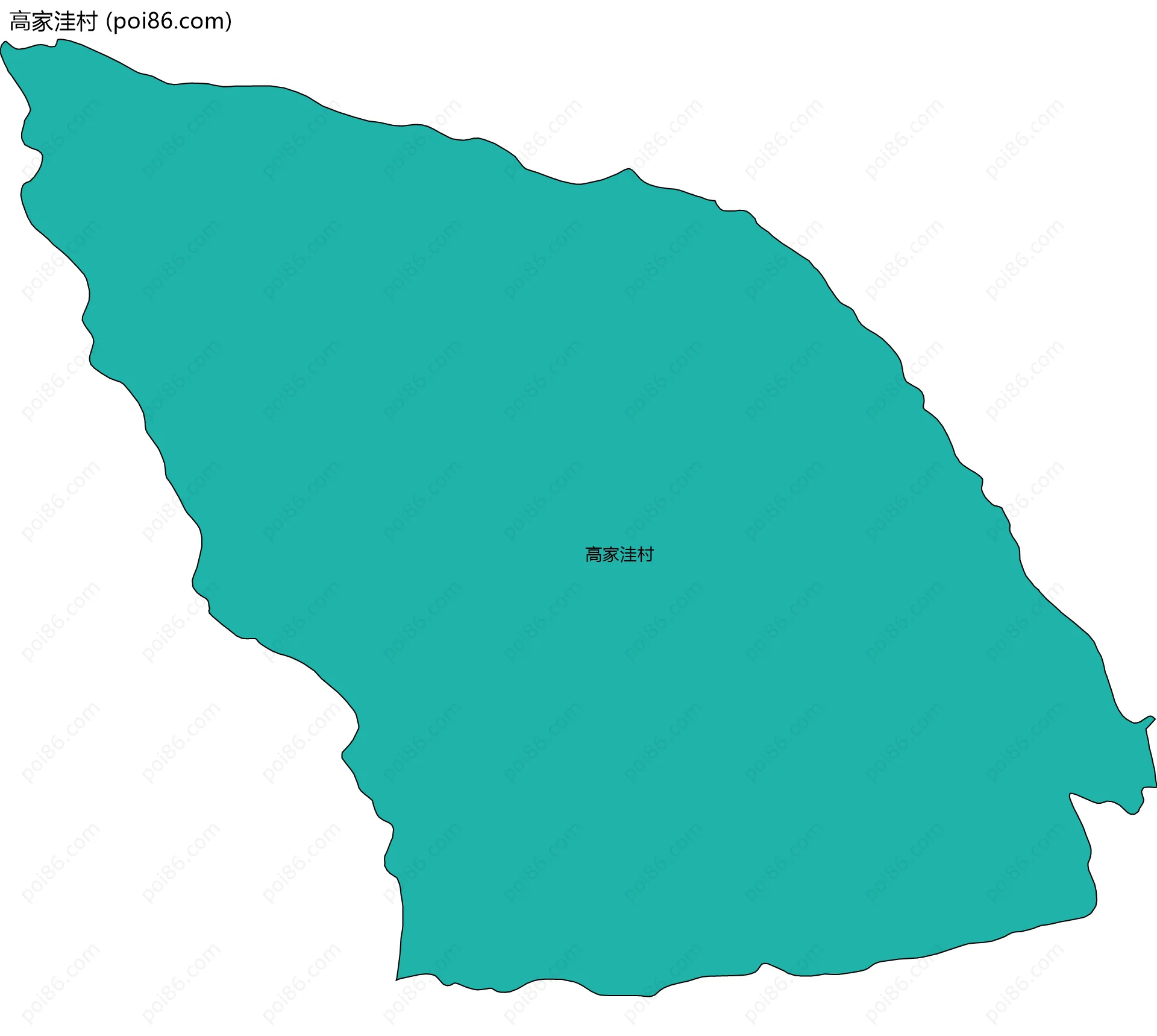 高家洼村边界地图